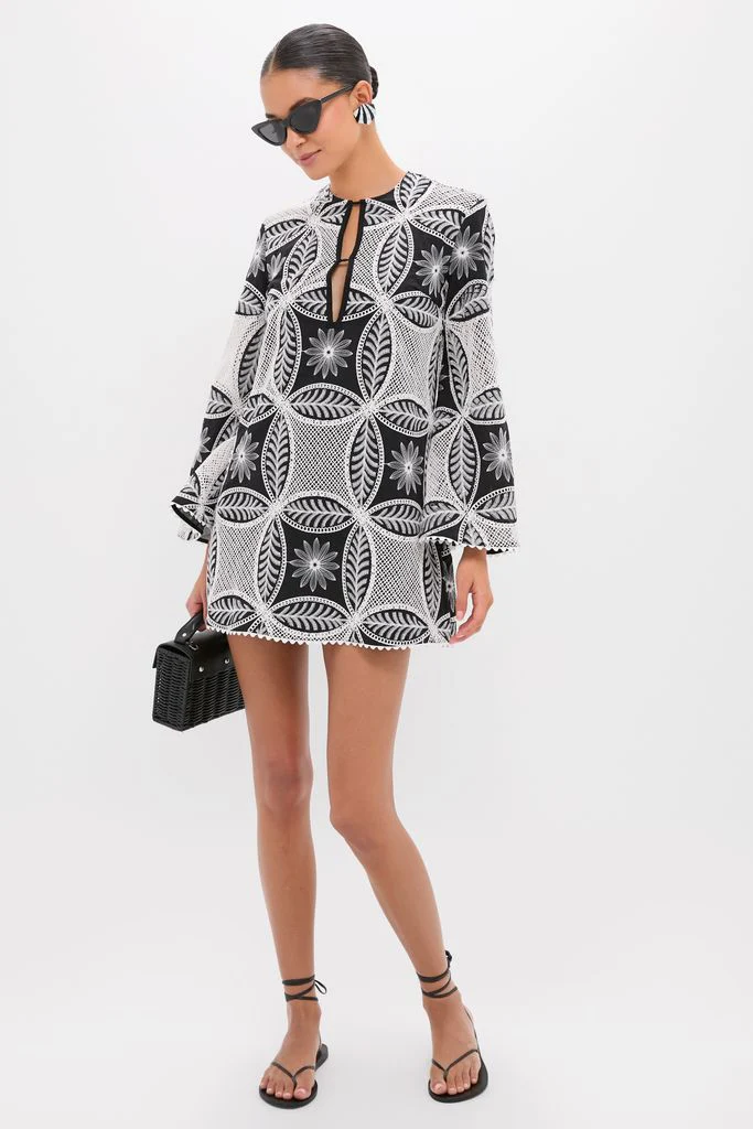 Black Plain Gia Mini Dress - Image 2