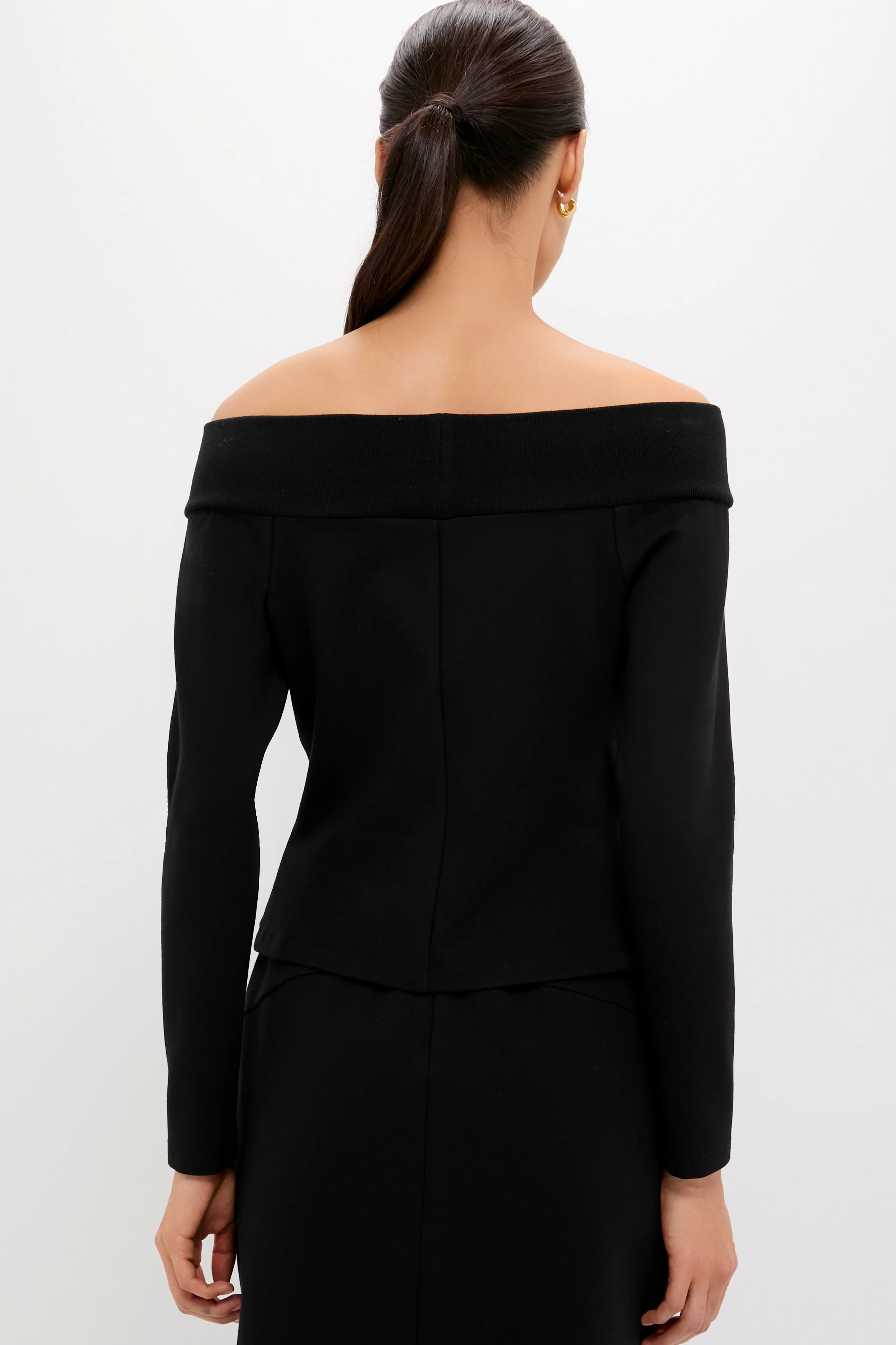 Black Ponte Off the Shoulder Mara Top - Image 4