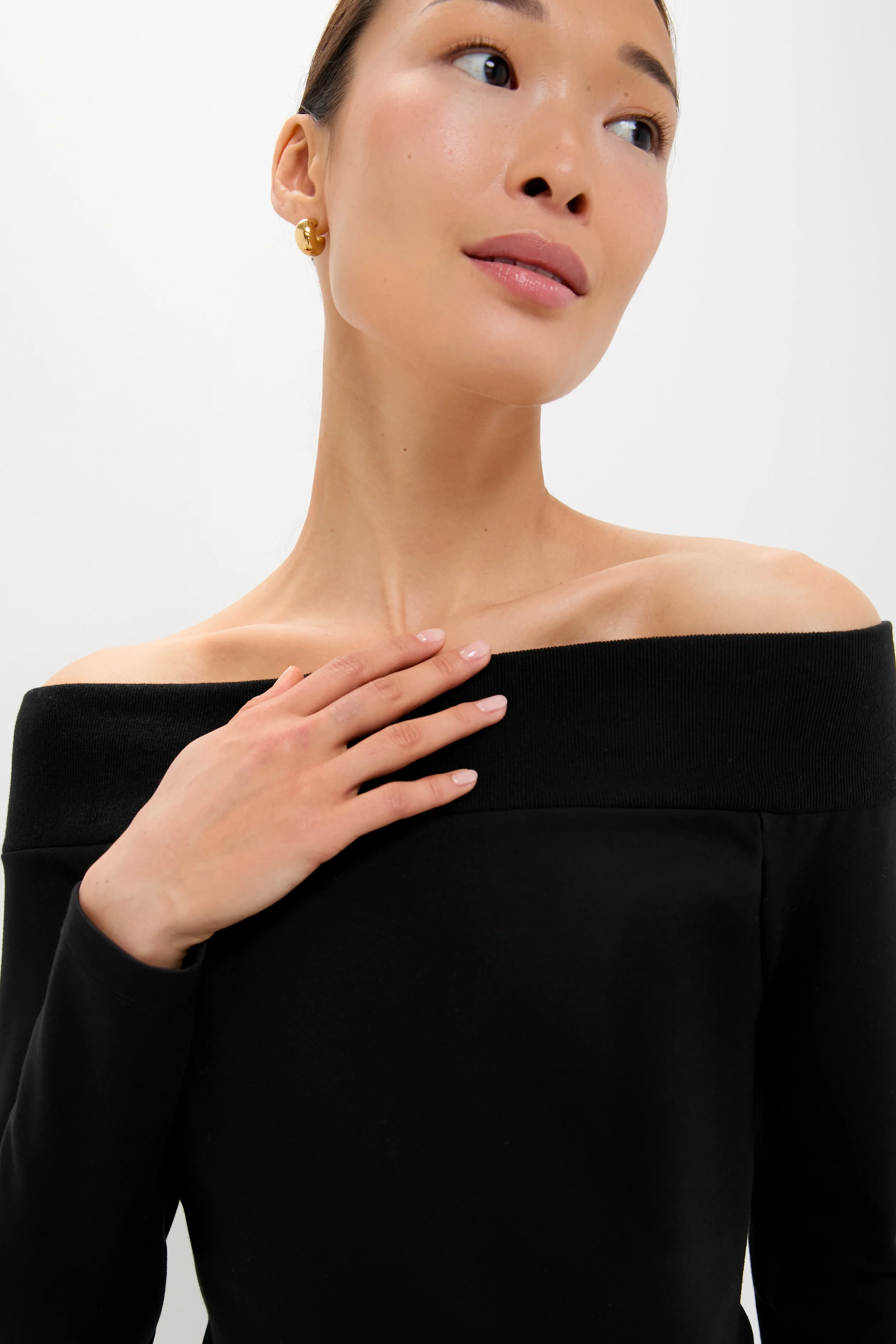 Black Ponte Off the Shoulder Mara Top - Image 5