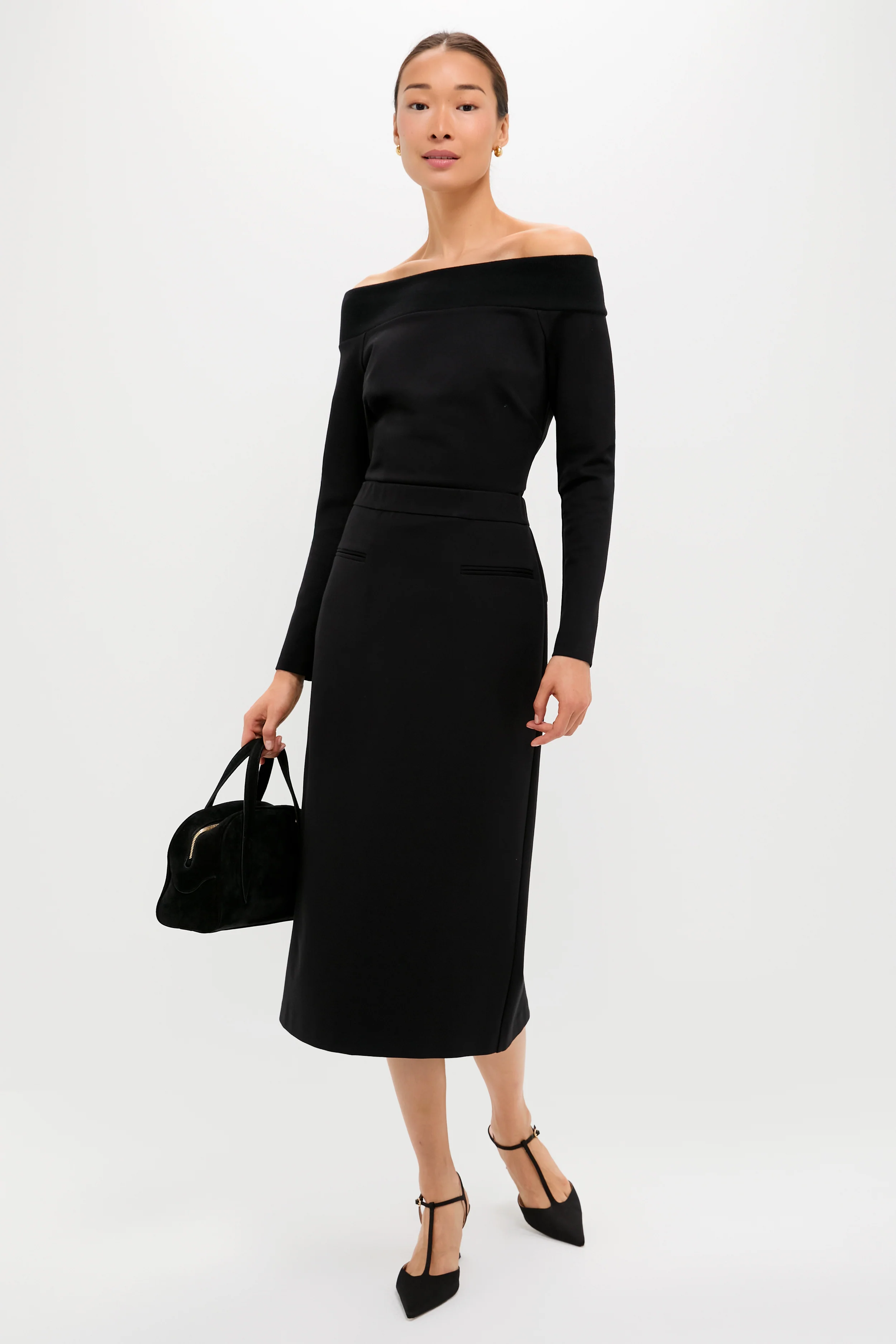 Black Ponte Off the Shoulder Mara Top - Image 6