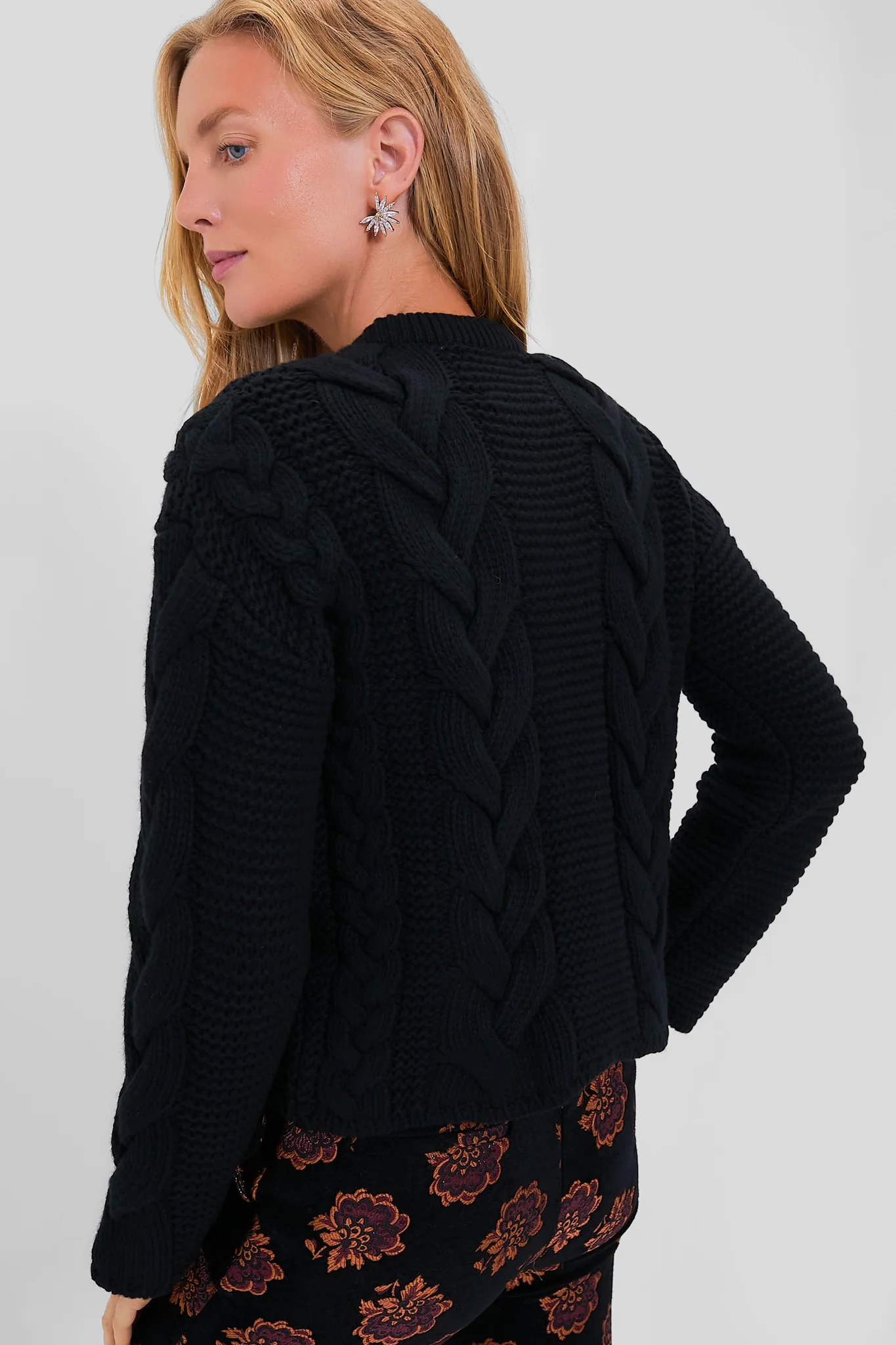 Black Portrait Cardigan - Image 4