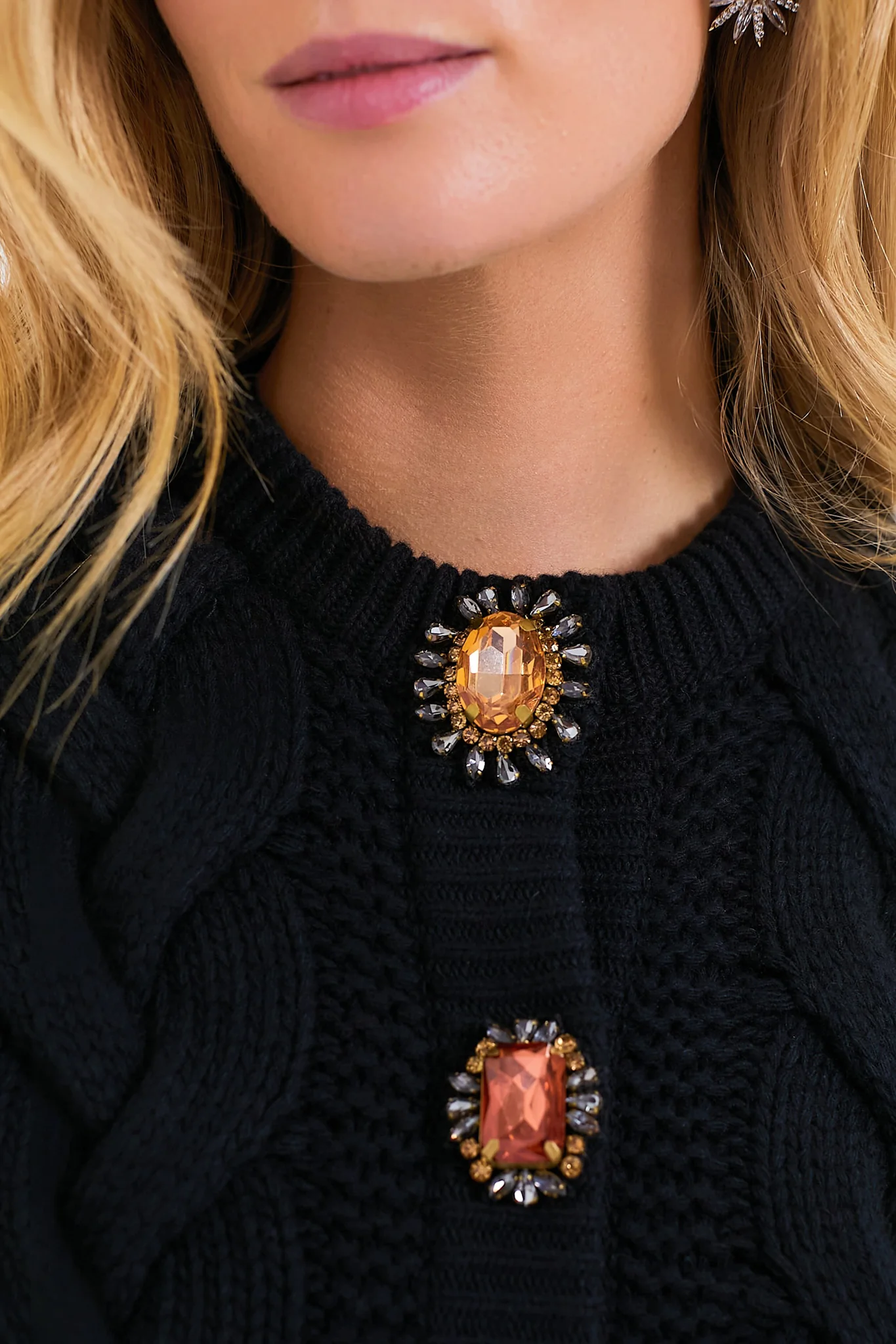 Black Portrait Cardigan - Image 5