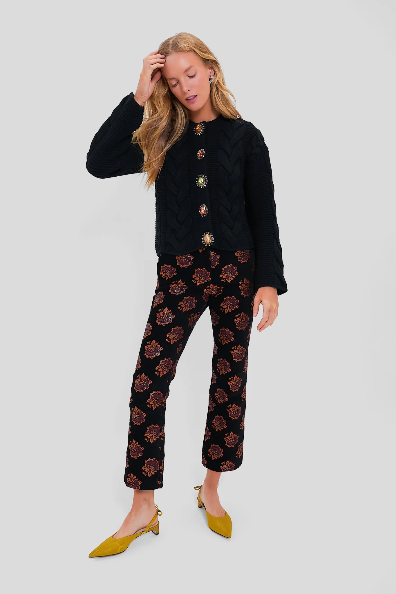 Black Portrait Cardigan - Image 6