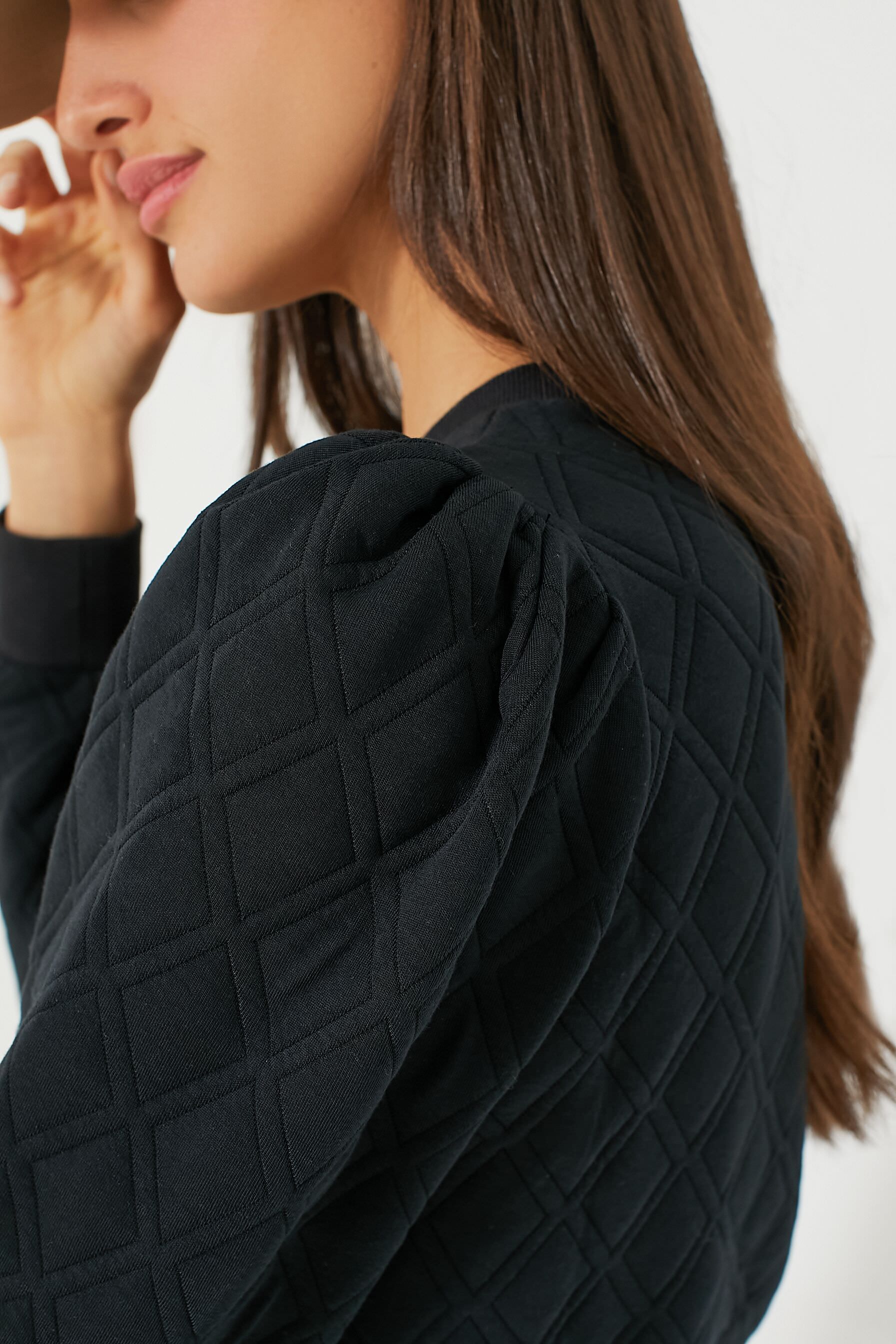 Black Puff Sleeve Campbell Pullover - Image 6