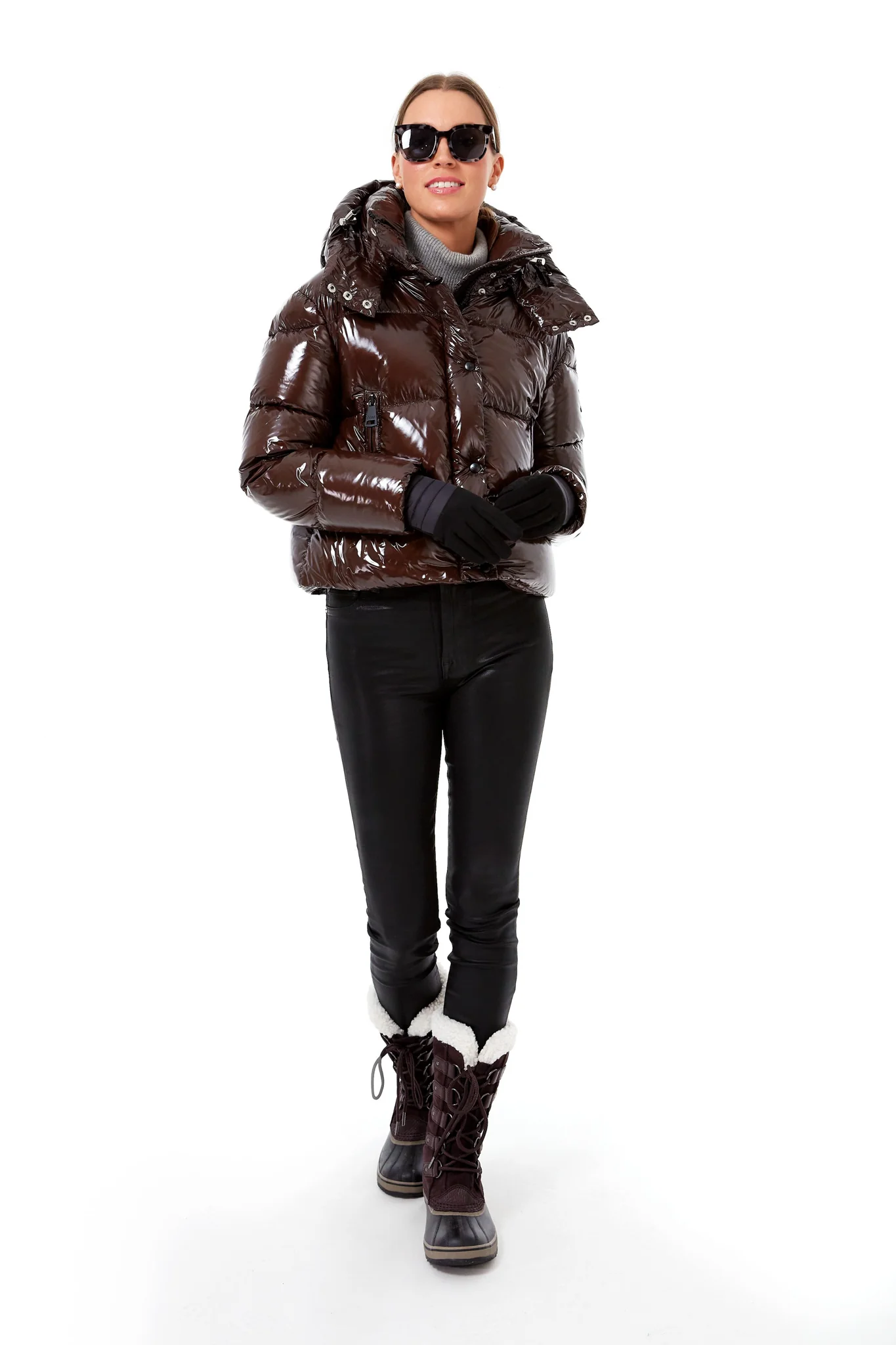 Black Puffer Gloves - Image 3
