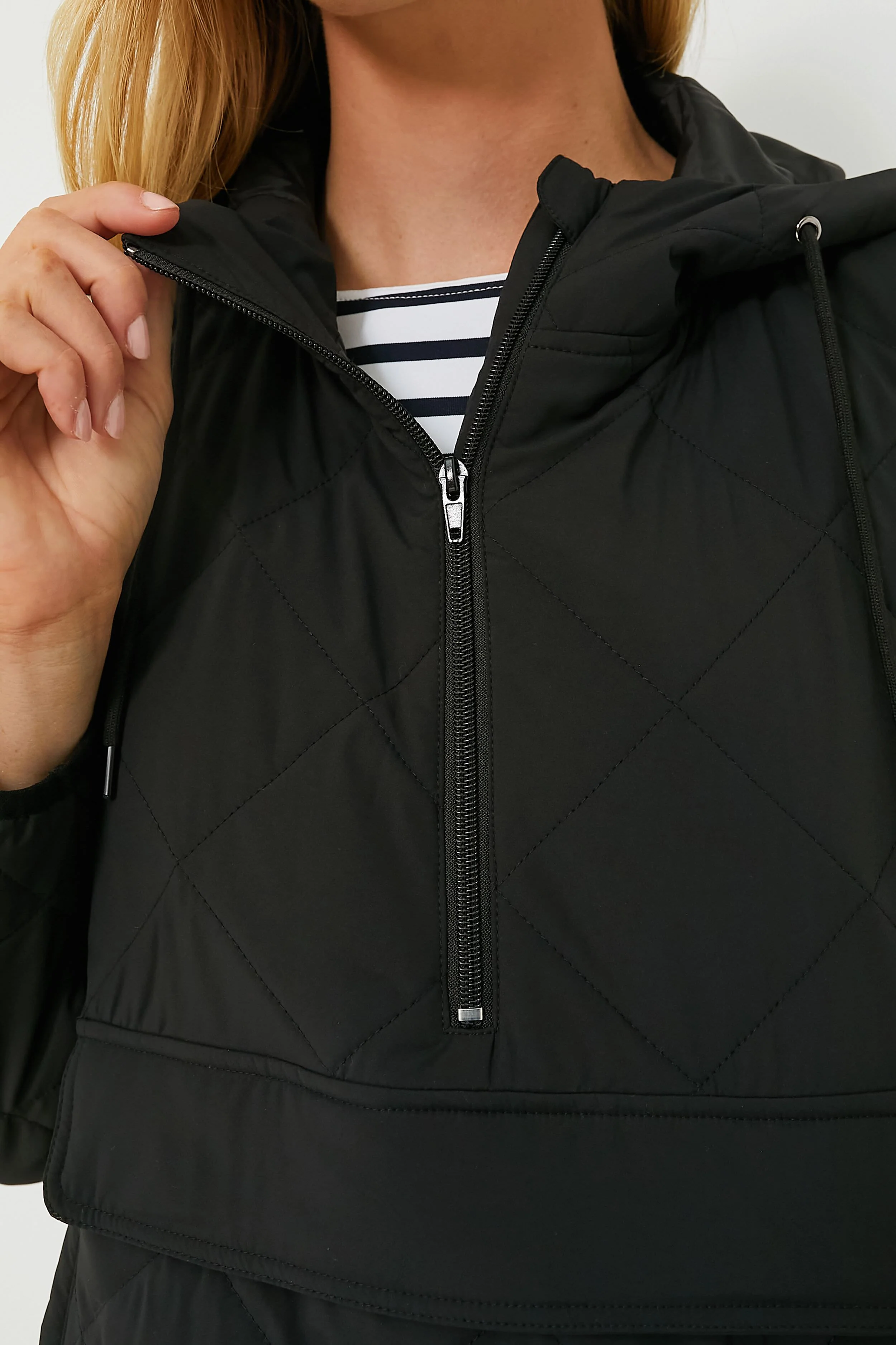 Black Quilted Bennett Pullover - Image 5
