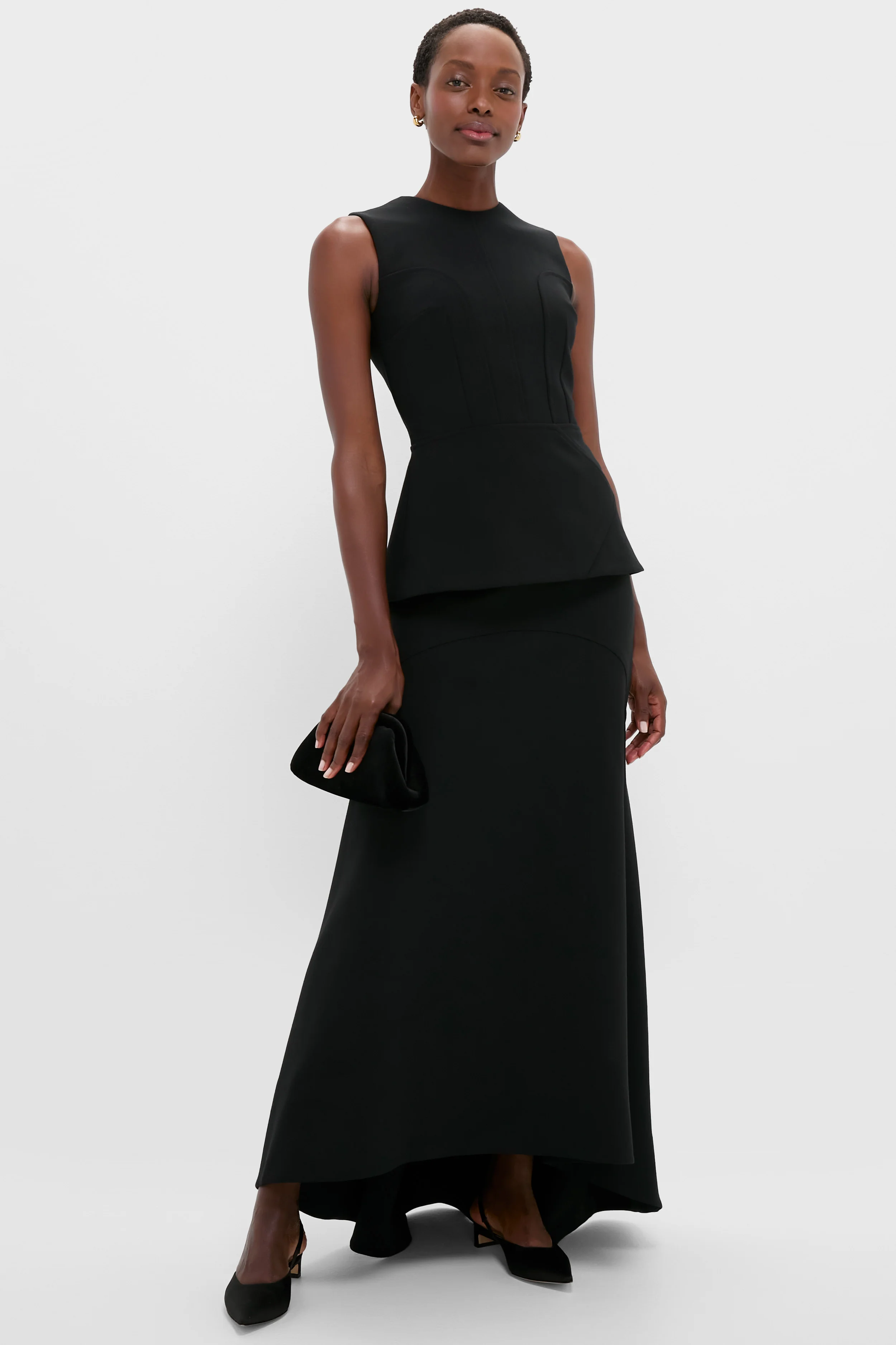 Black Reville Birdseye Suiting Top - Image 2