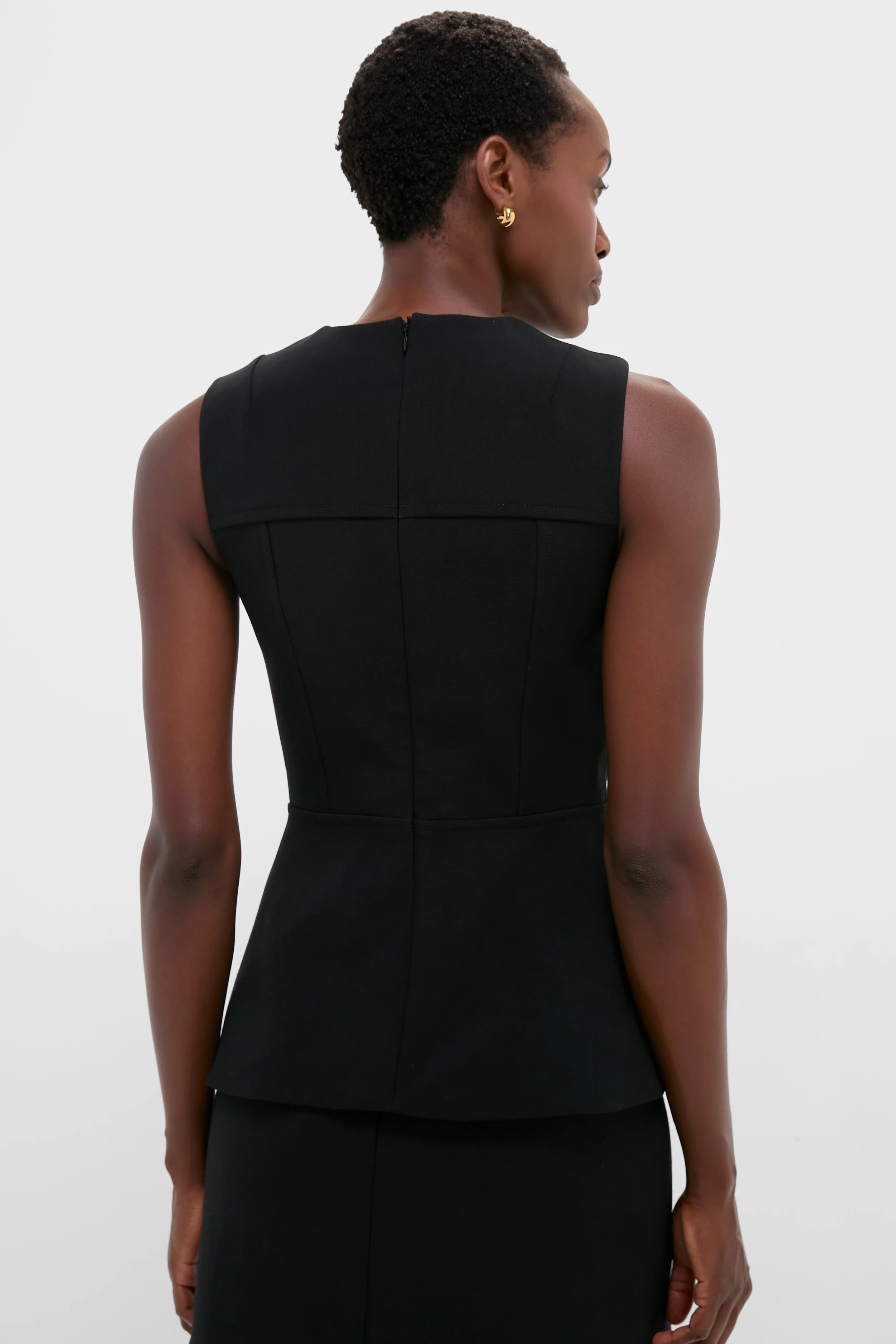 Black Reville Birdseye Suiting Top - Image 4