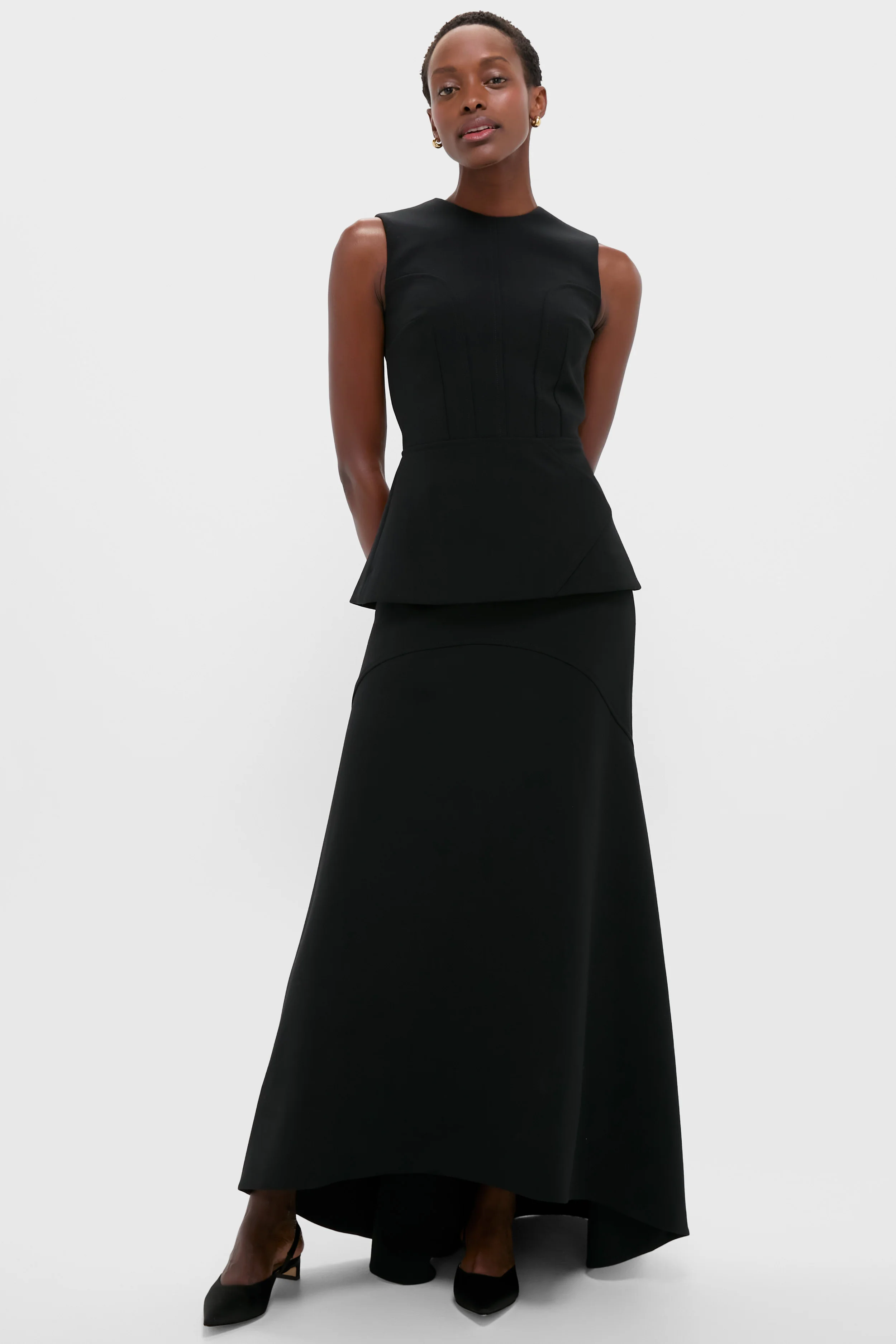 Black Reville Birdseye Suiting Top - Image 6