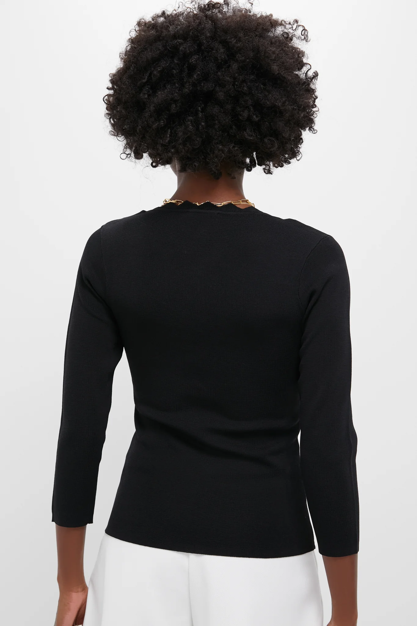 Black Ric Rac Long Sleeve Compression Top - Image 5