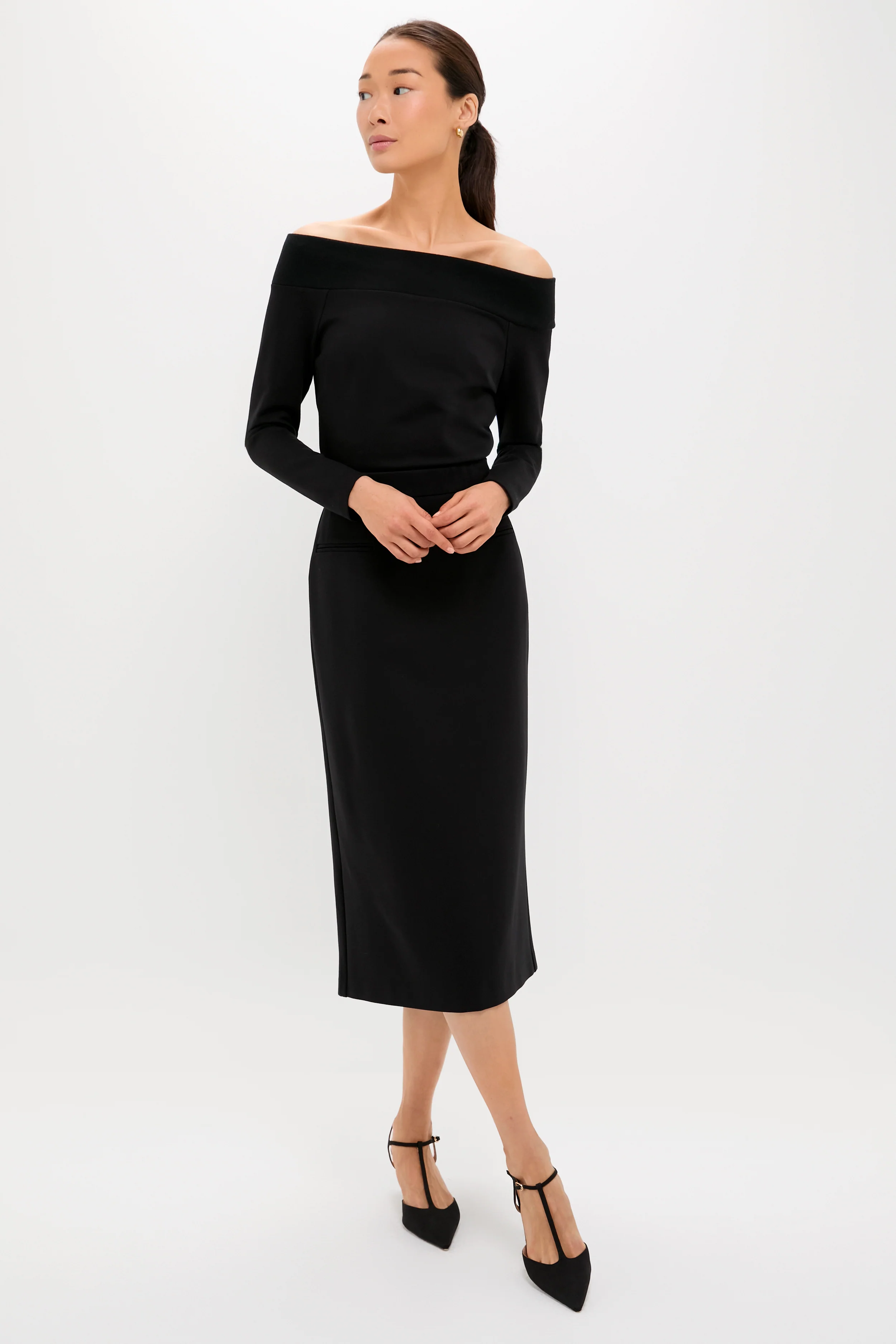 Black Rosewell Midi Skirt - Image 6