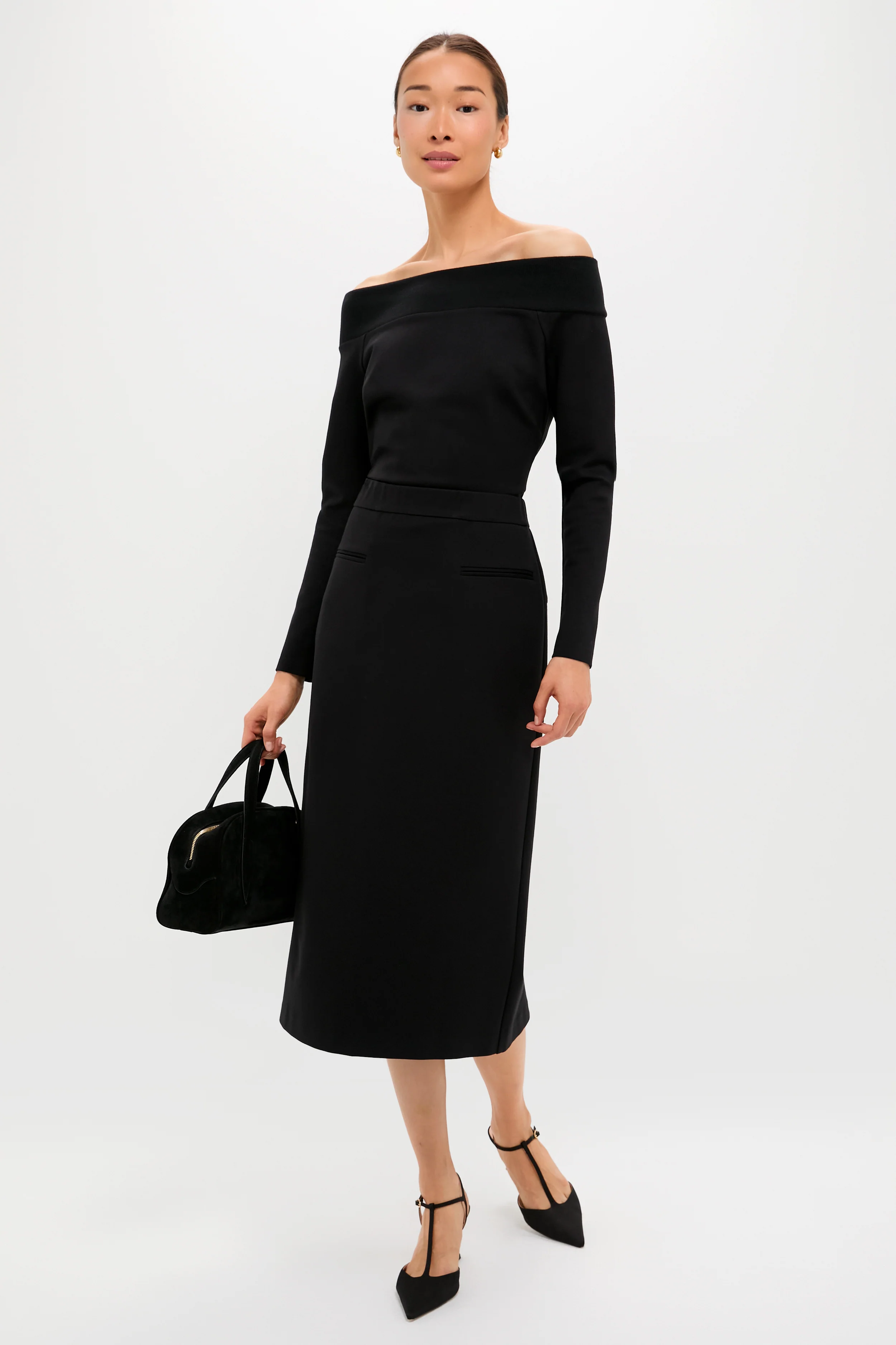 Black Rosewell Midi Skirt - Image 7