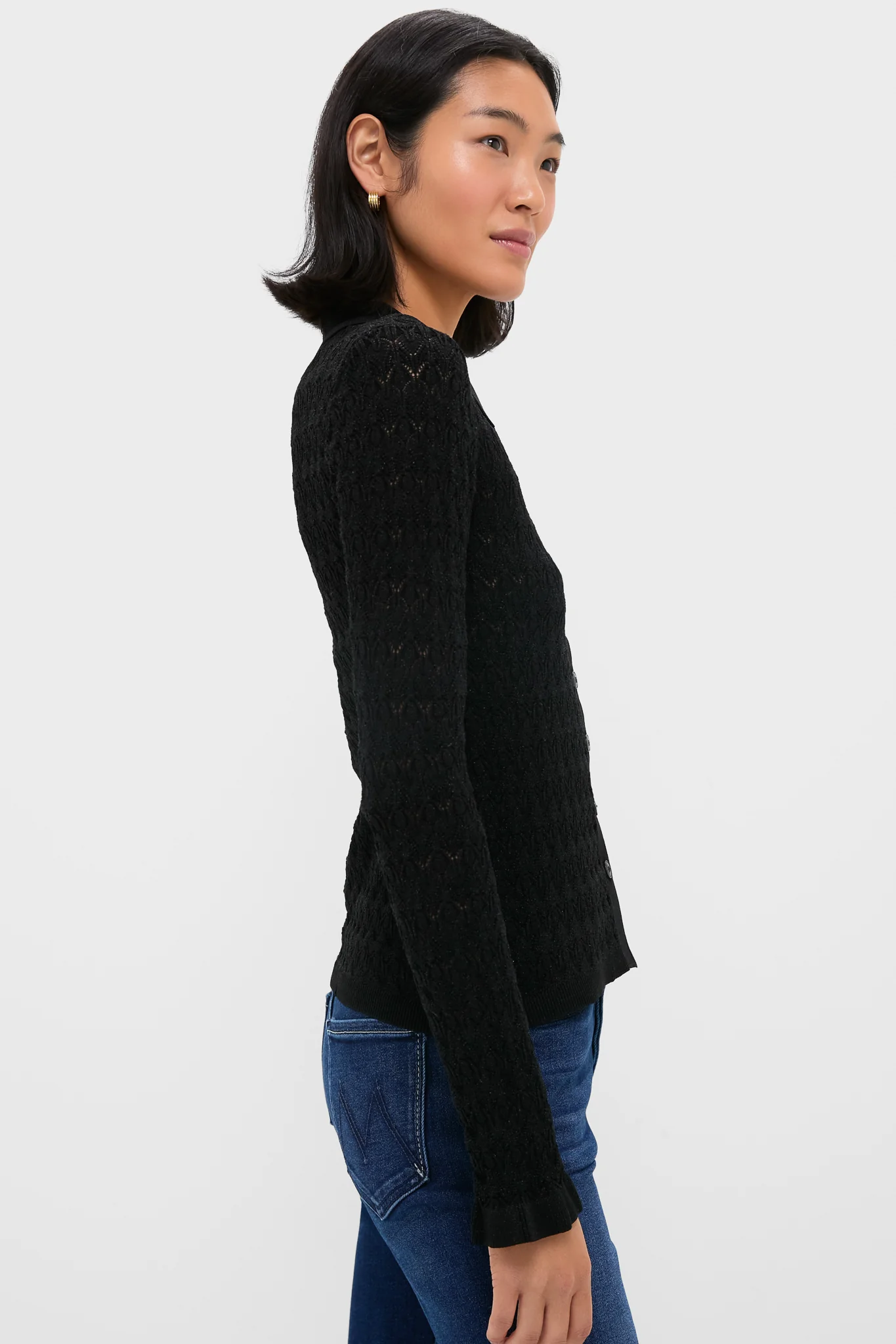 Black Ruby Knit Long Sleeve Polo - Image 3