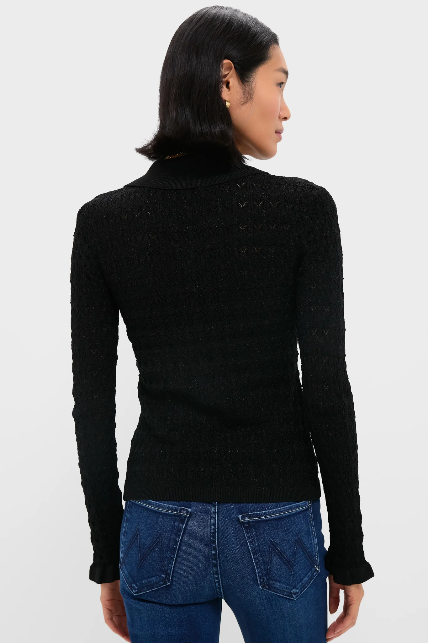 Black Ruby Knit Long Sleeve Polo - Image 4