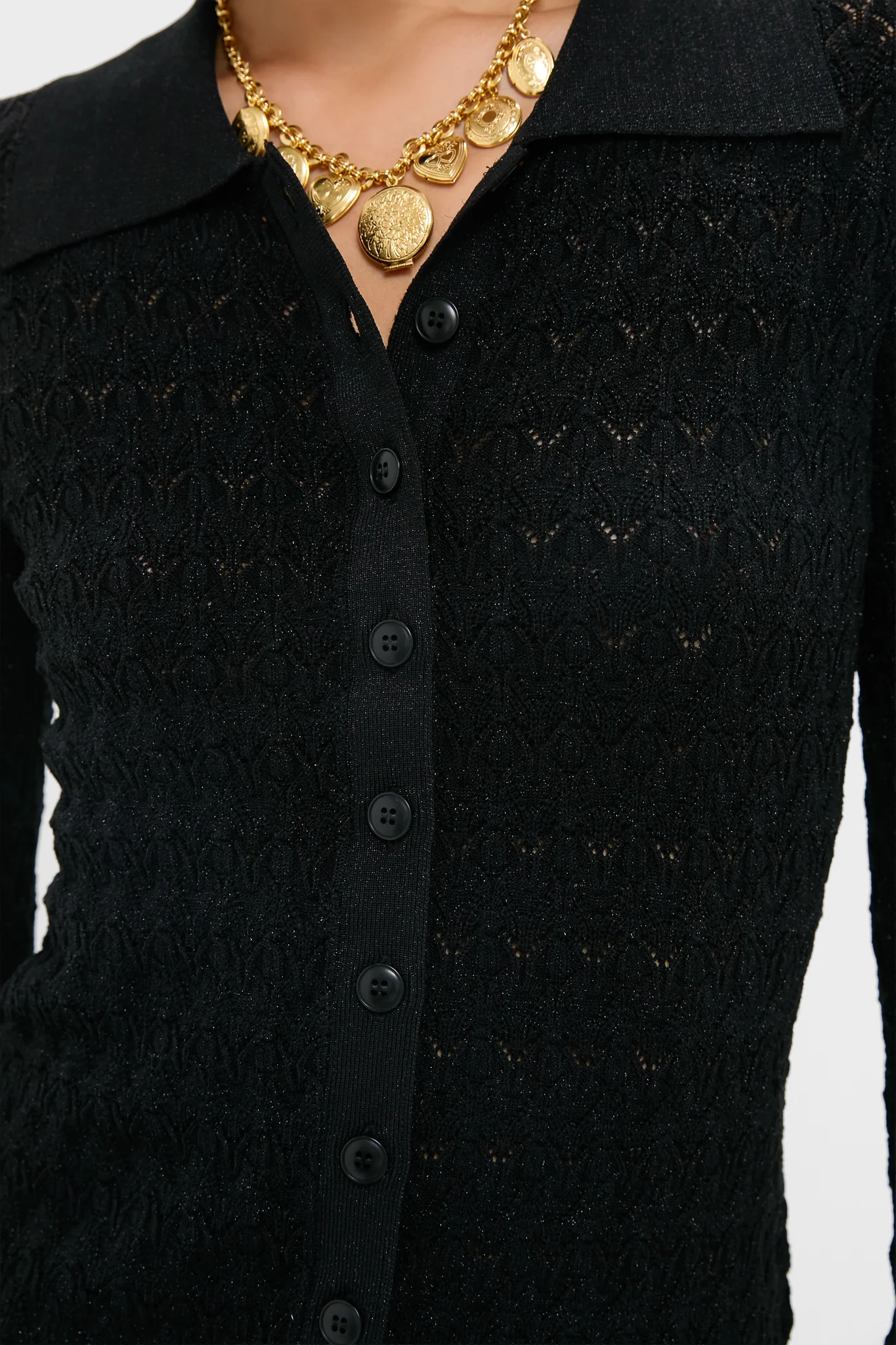 Black Ruby Knit Long Sleeve Polo - Image 5