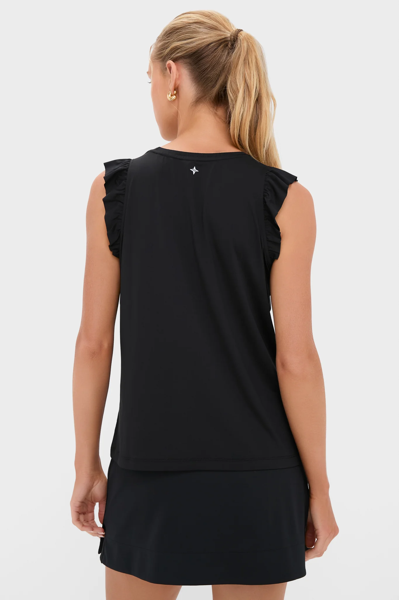 Black Ruffle Performance Jersey Lea Tank - Image 4