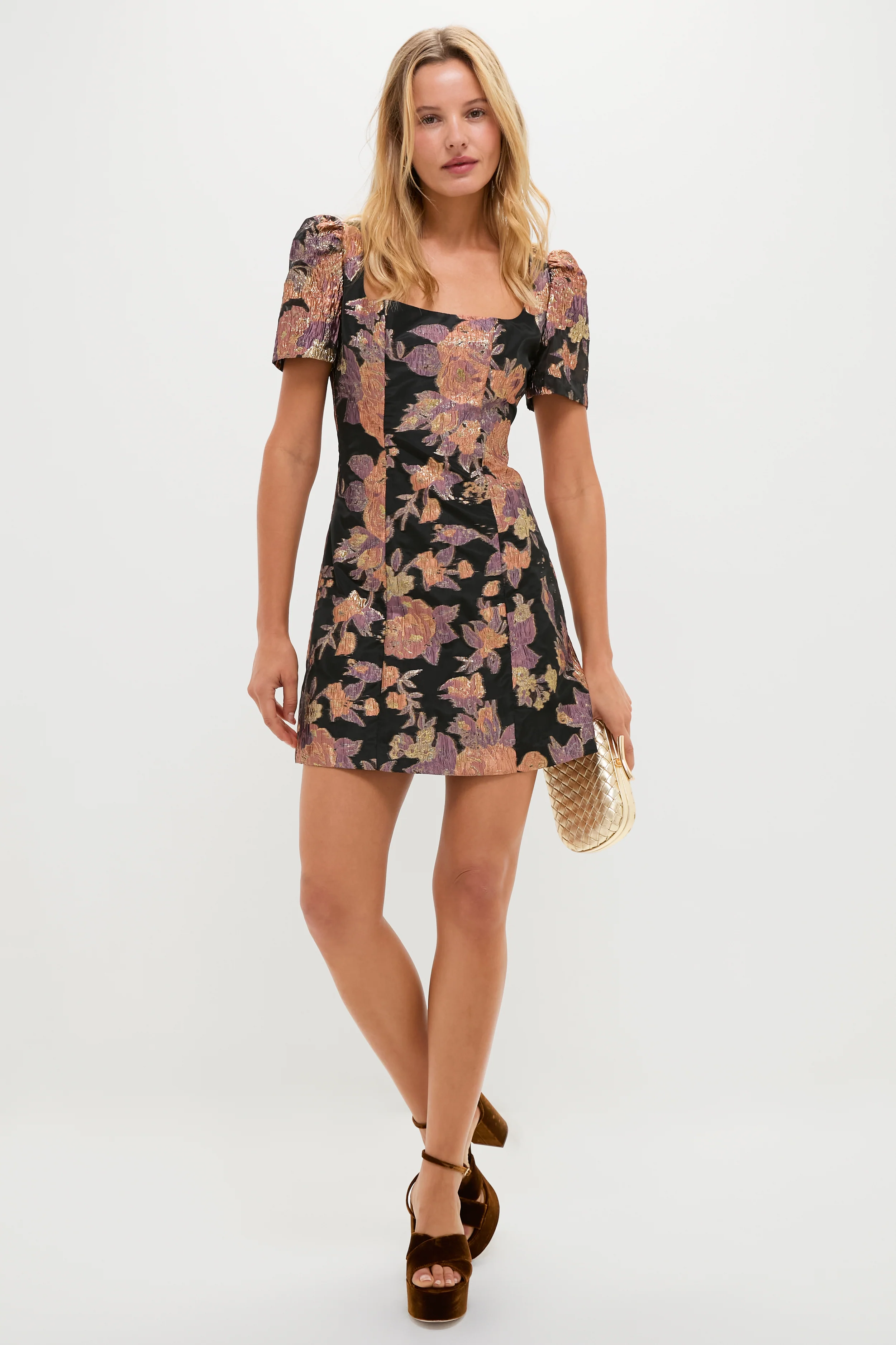 Black & Russet Jacquard Winthrop Mini Dress - Image 2