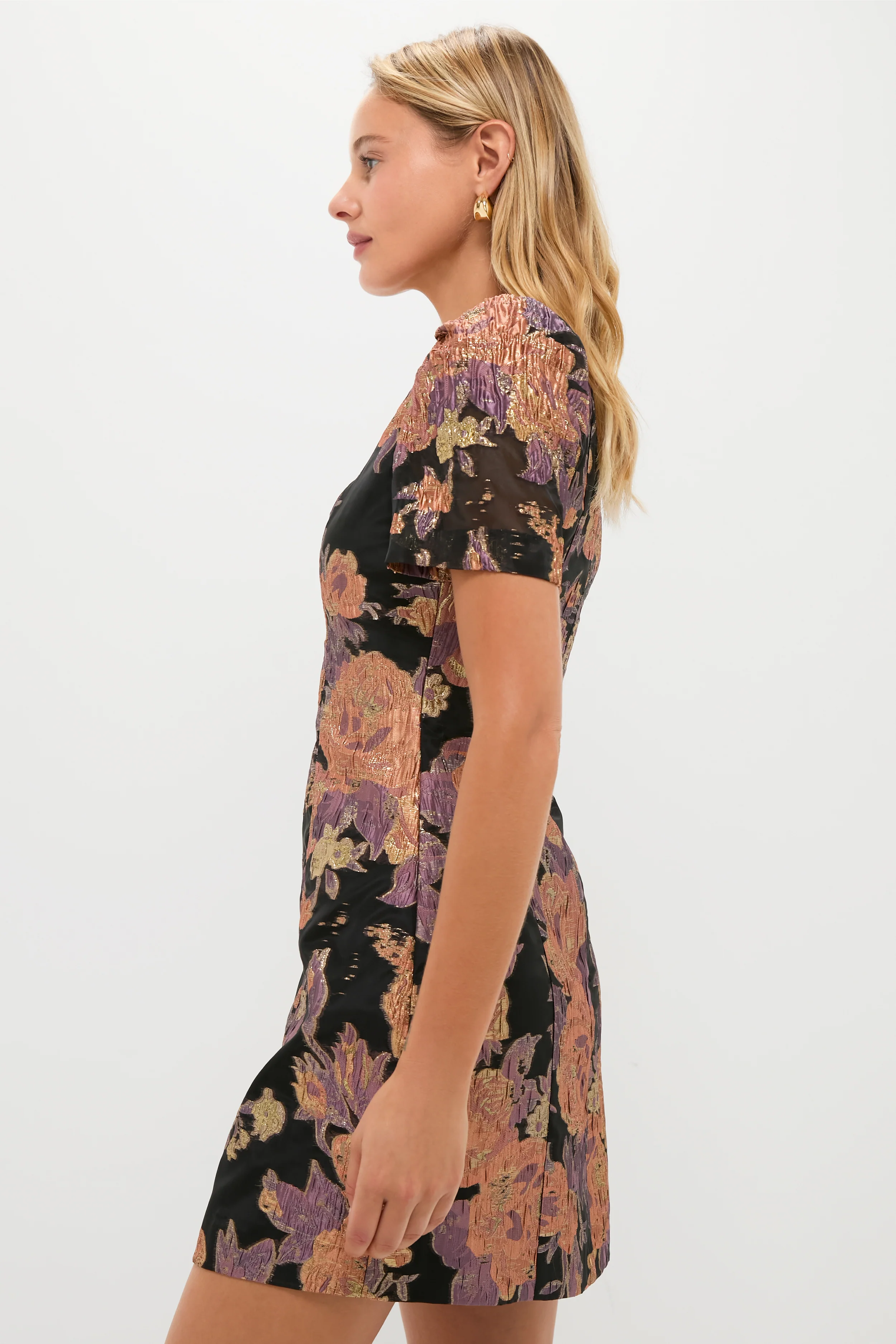 Black & Russet Jacquard Winthrop Mini Dress - Image 3