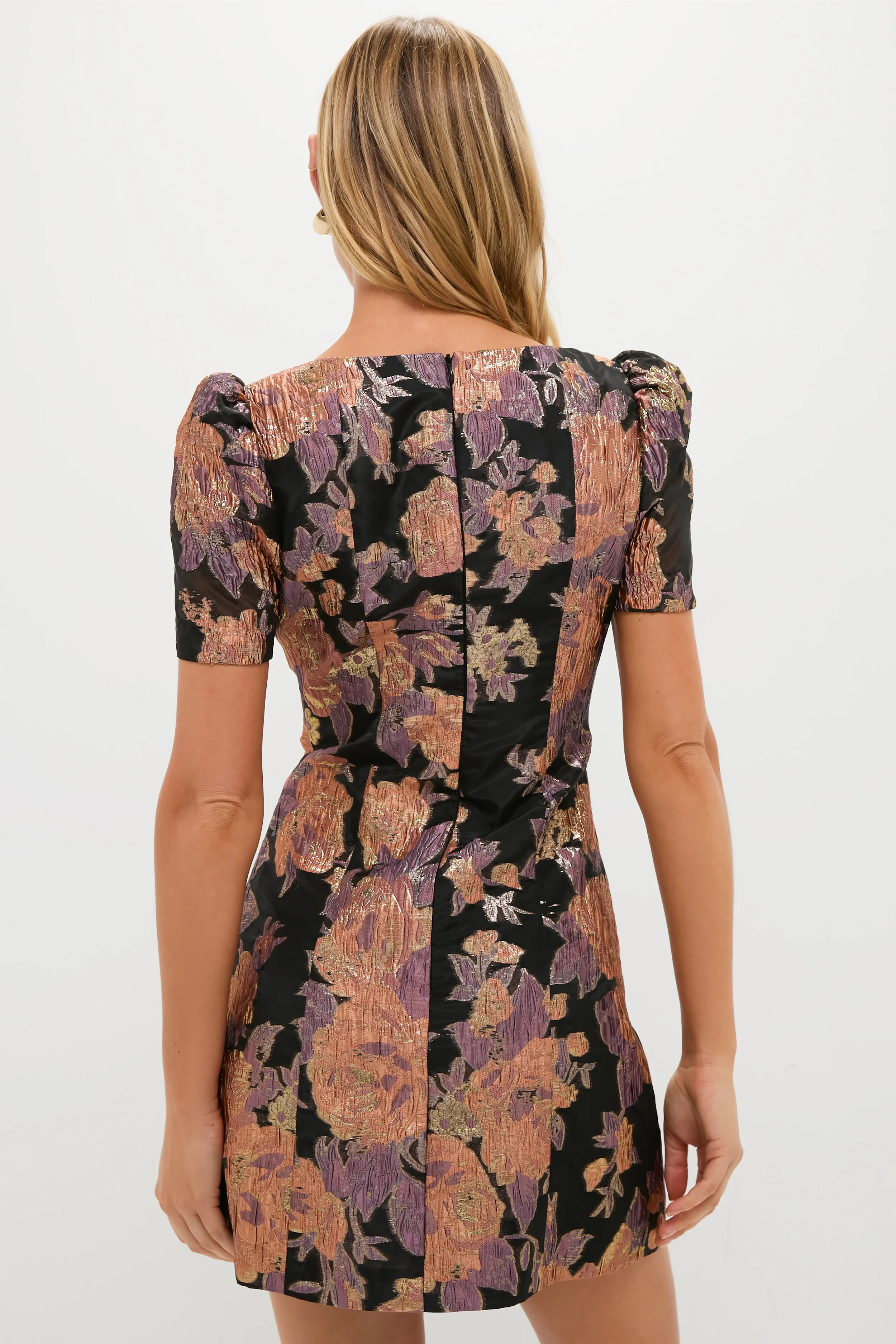 Black & Russet Jacquard Winthrop Mini Dress - Image 4