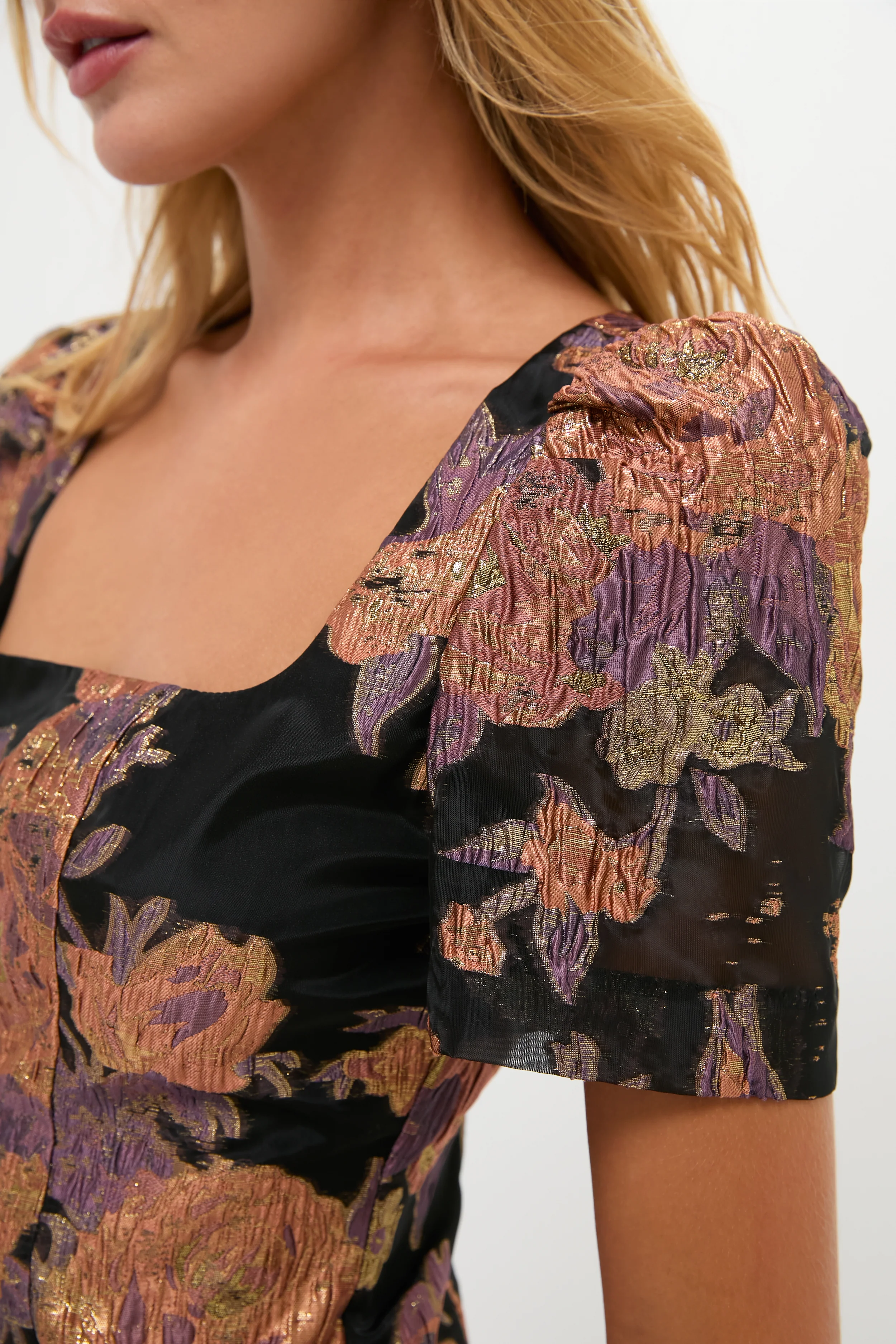 Black & Russet Jacquard Winthrop Mini Dress - Image 5