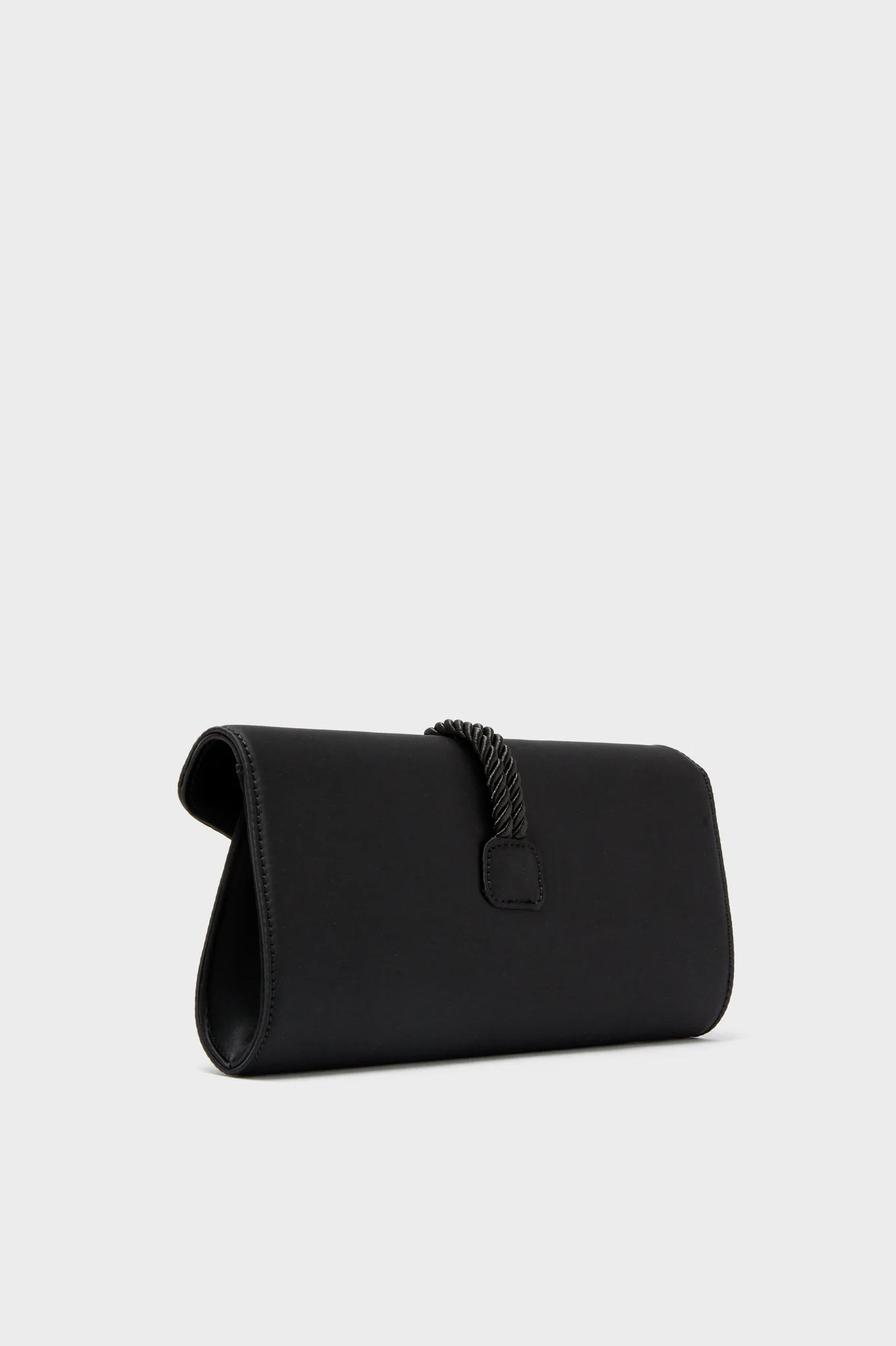 Black Satin Gabrielle Clutch - Image 4