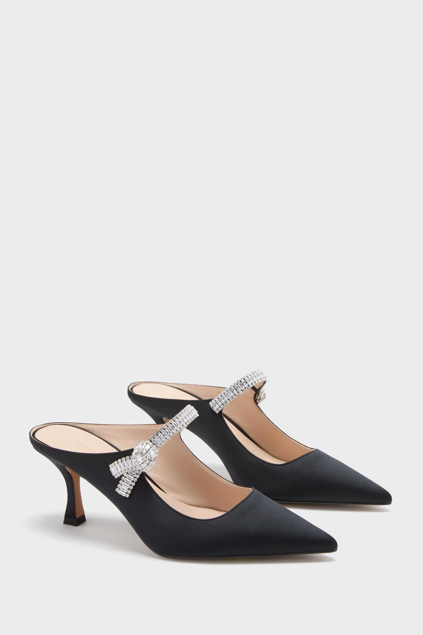 Black Satin Mae Heels - Image 5