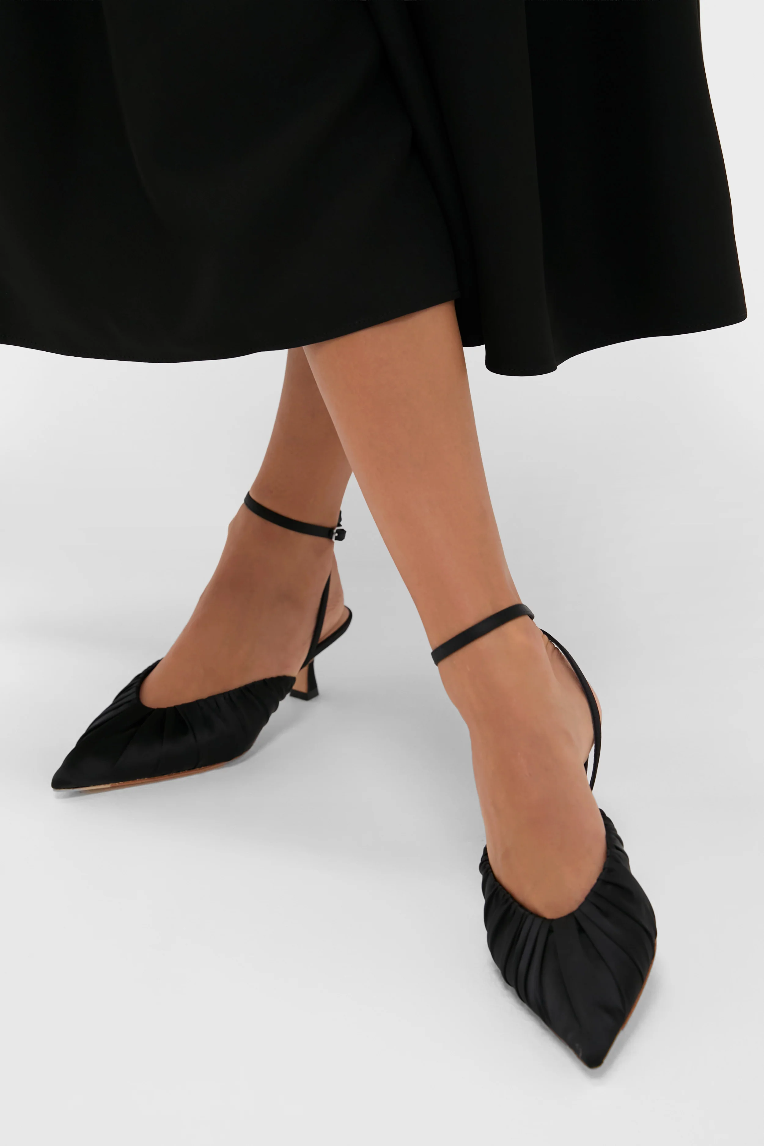 Black Satin Rio Heels - Image 2