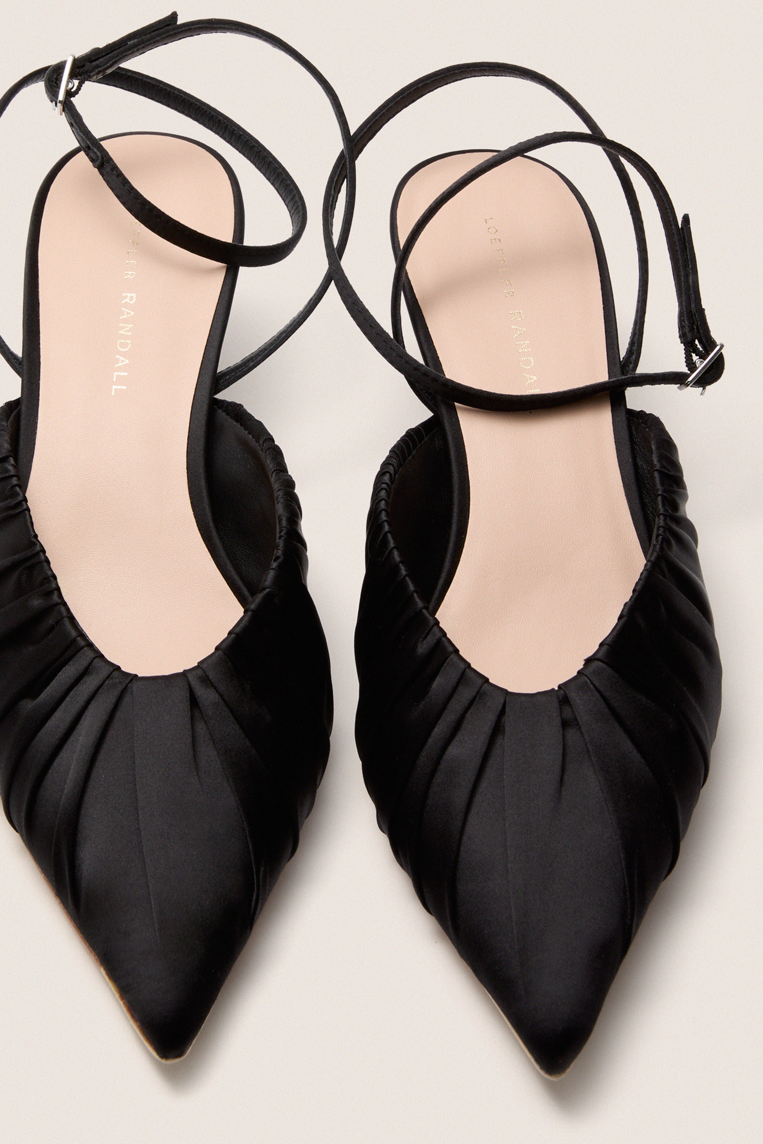 Black Satin Rio Heels - Image 5