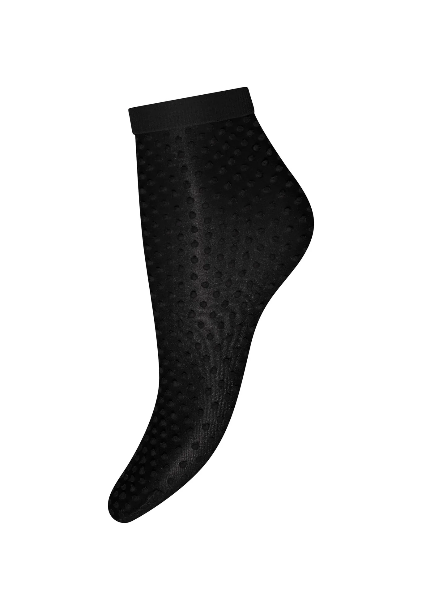 Black Satin Touch Dots Socks - Image 4