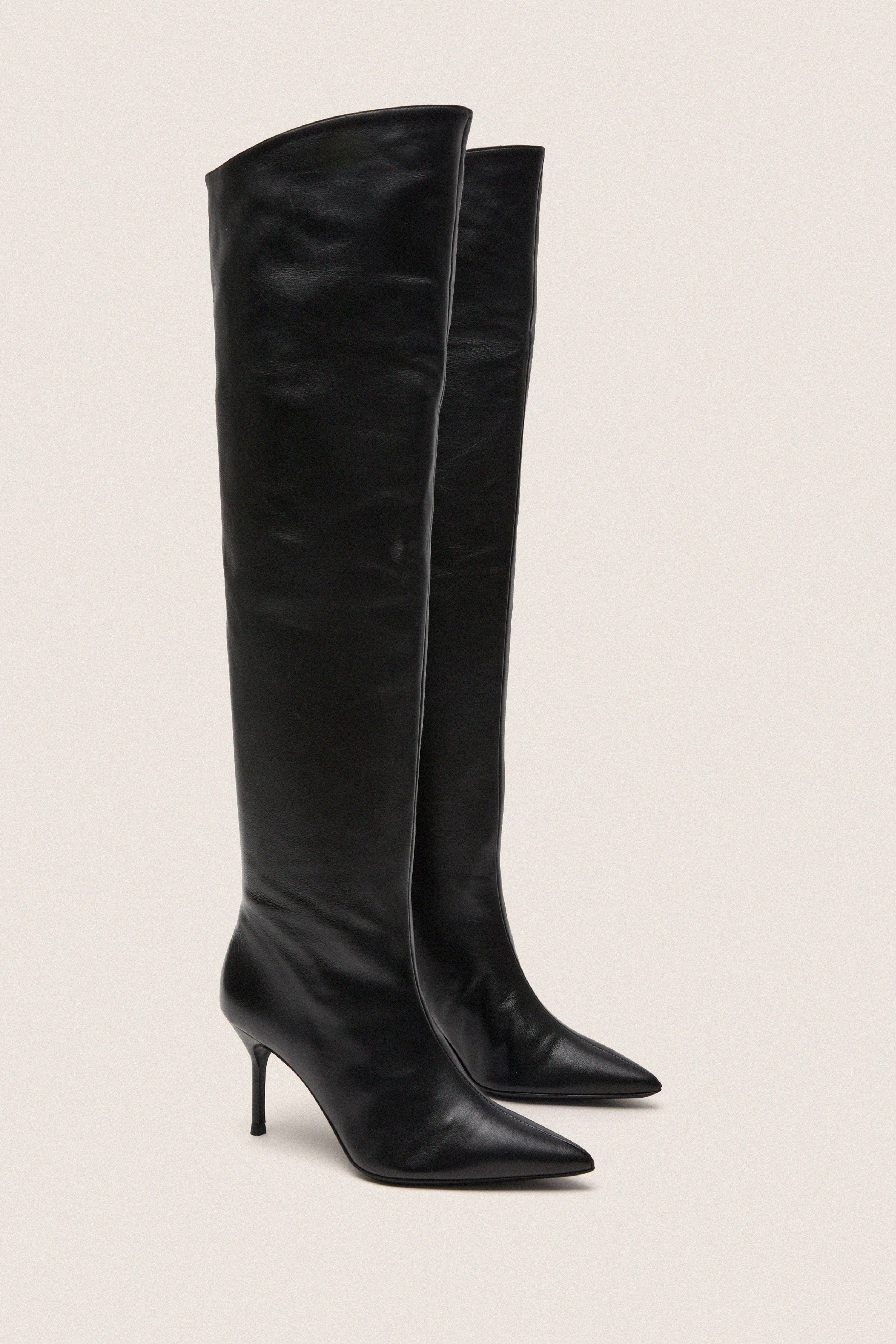 Black Sebastian Over The Knee Boot - Image 5