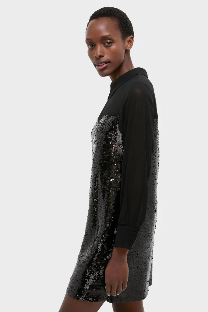 Black Sequin Josie Dress - Image 3