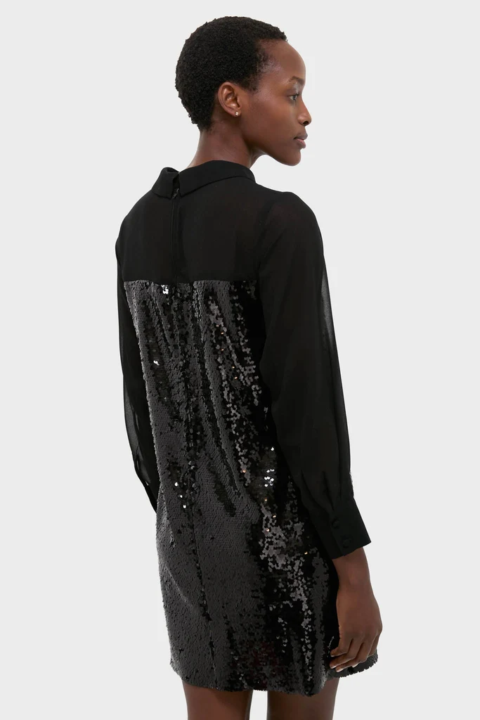 Black Sequin Josie Dress - Image 4