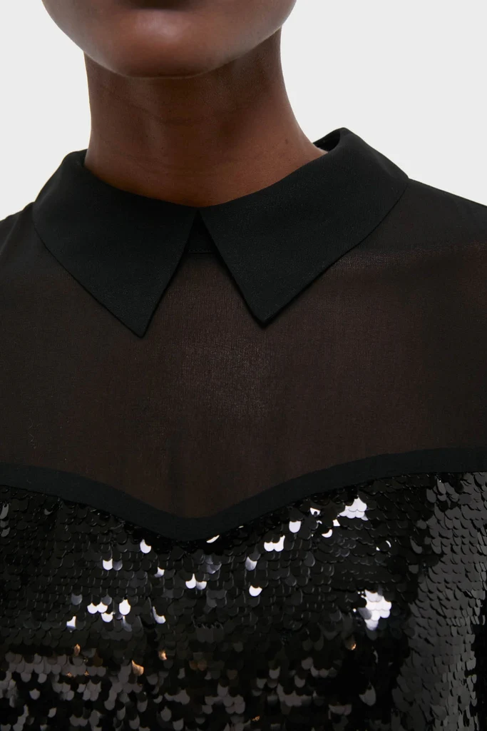 Black Sequin Josie Dress - Image 5