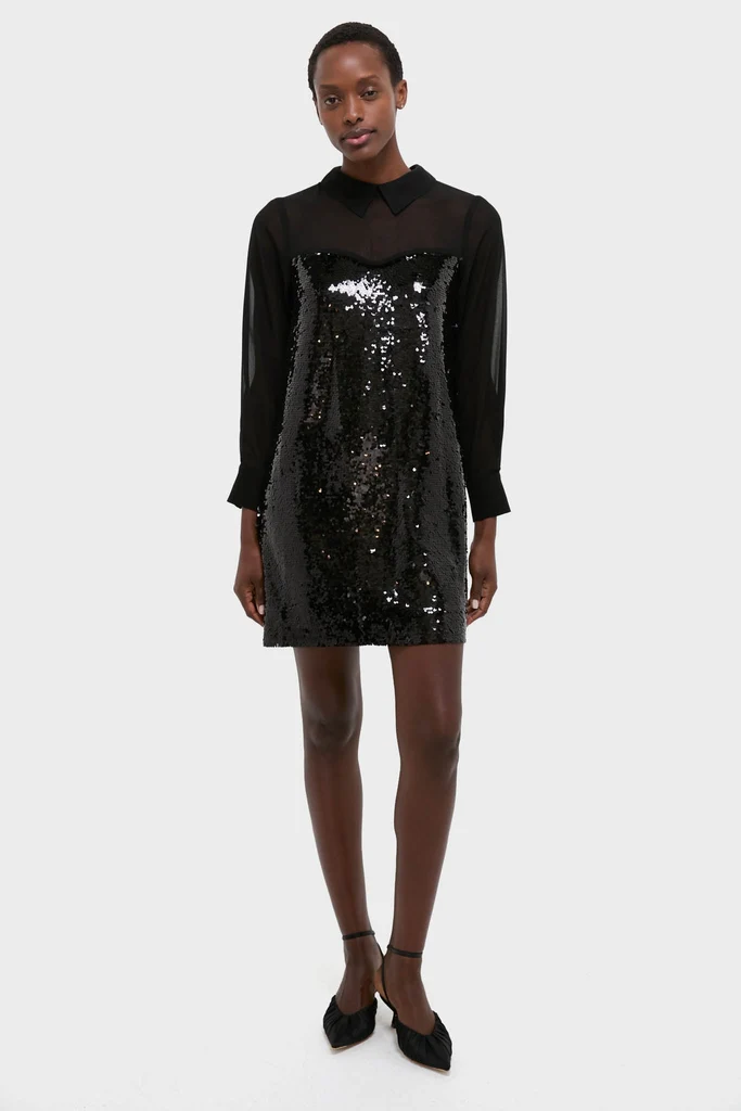 Black Sequin Josie Dress - Image 6