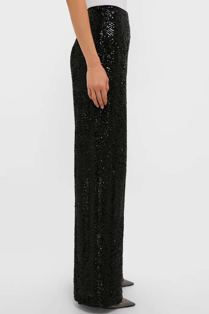 Black Sequin Tatum Pants - Image 4