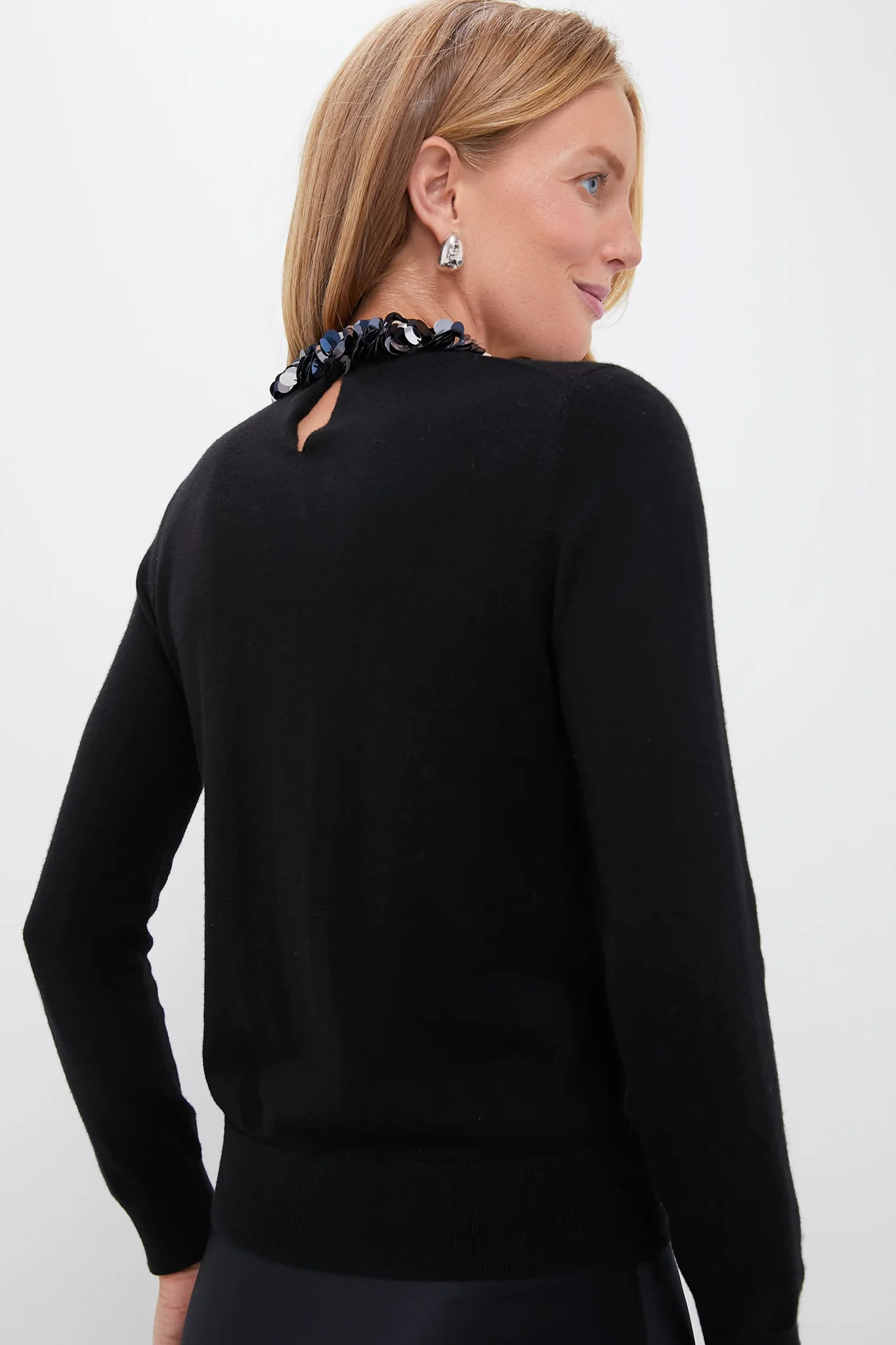 Black Sequin Trim Lina Sweater - Image 5