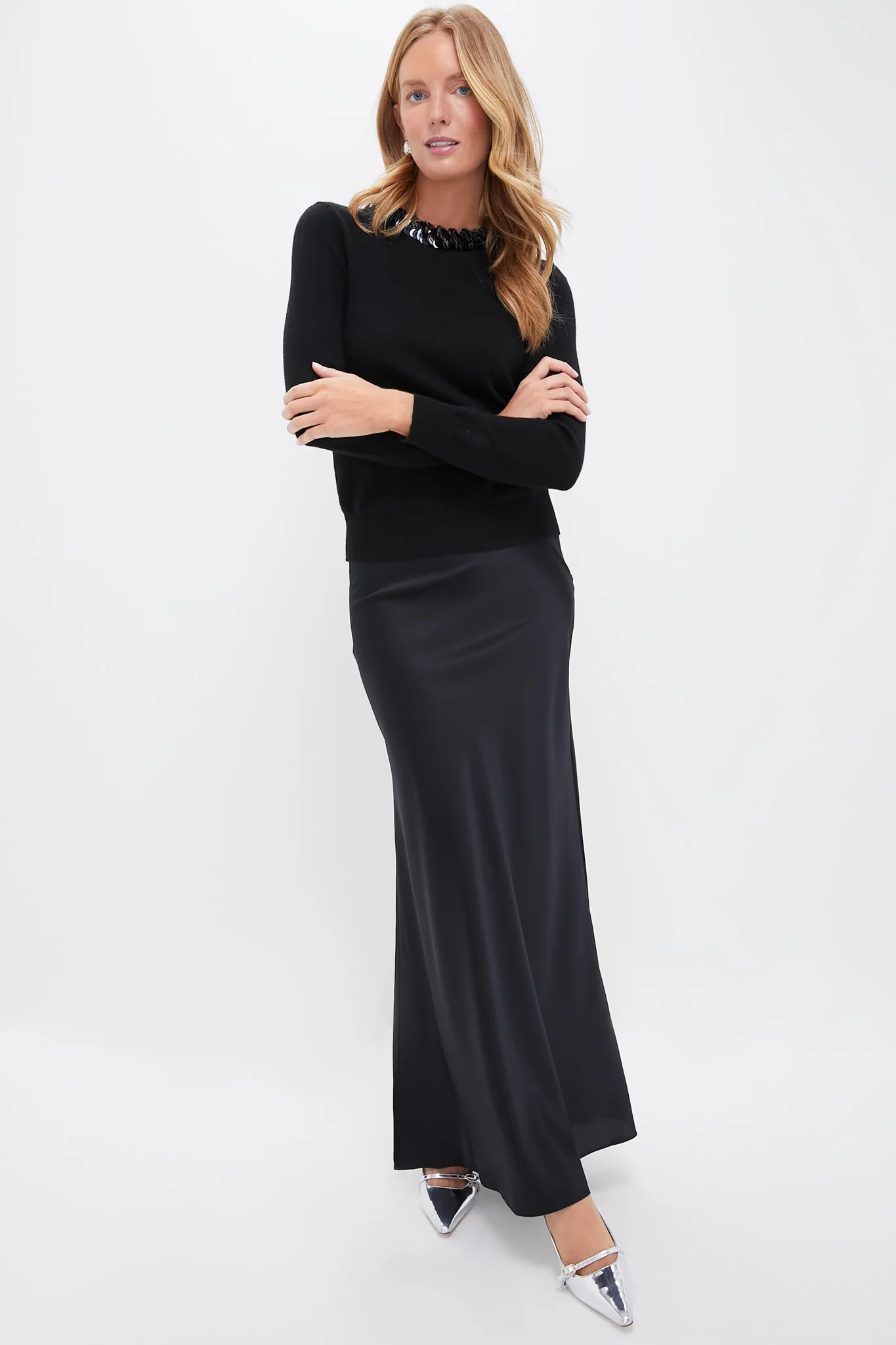 Black Sequin Trim Lina Sweater - Image 6