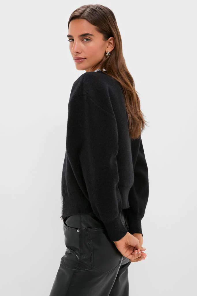Black Sequin Trim Naomi Cardigan - Image 4