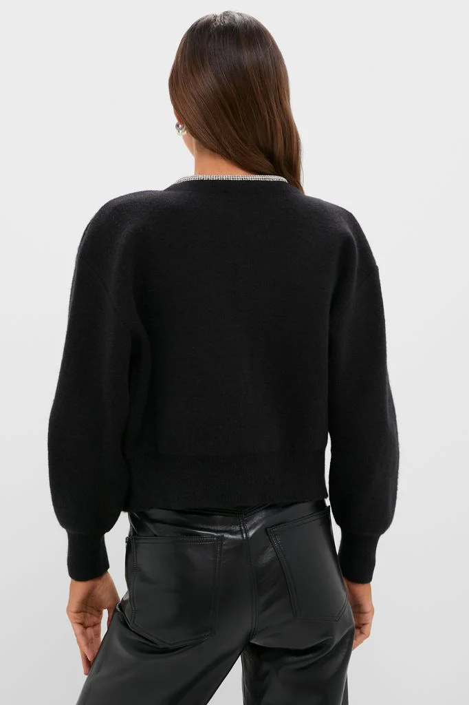 Black Sequin Trim Naomi Cardigan - Image 5