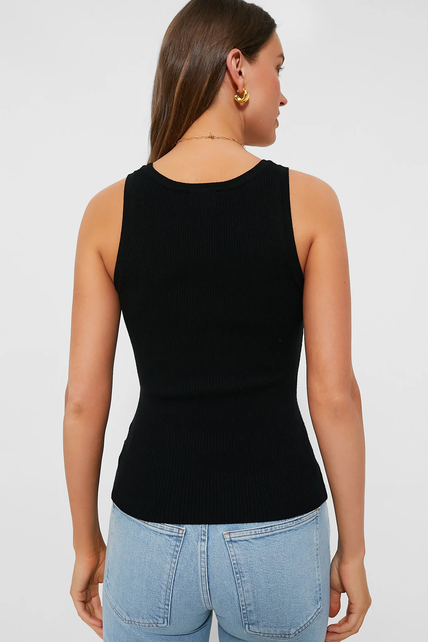 Black Shelby Rib Knit Tank - Image 4
