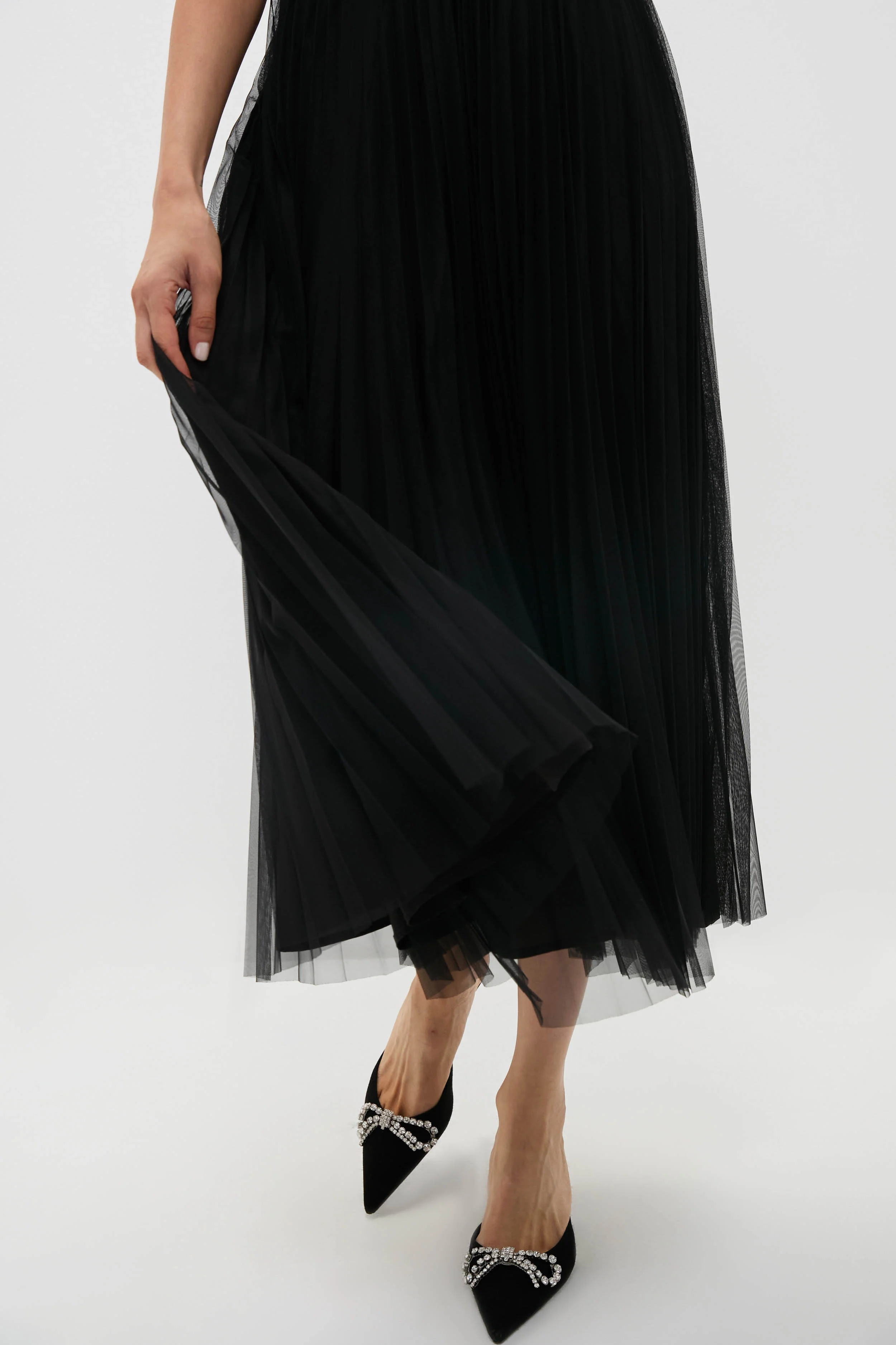 Black Short Sleeve Knit Welton Dress - Image 5
