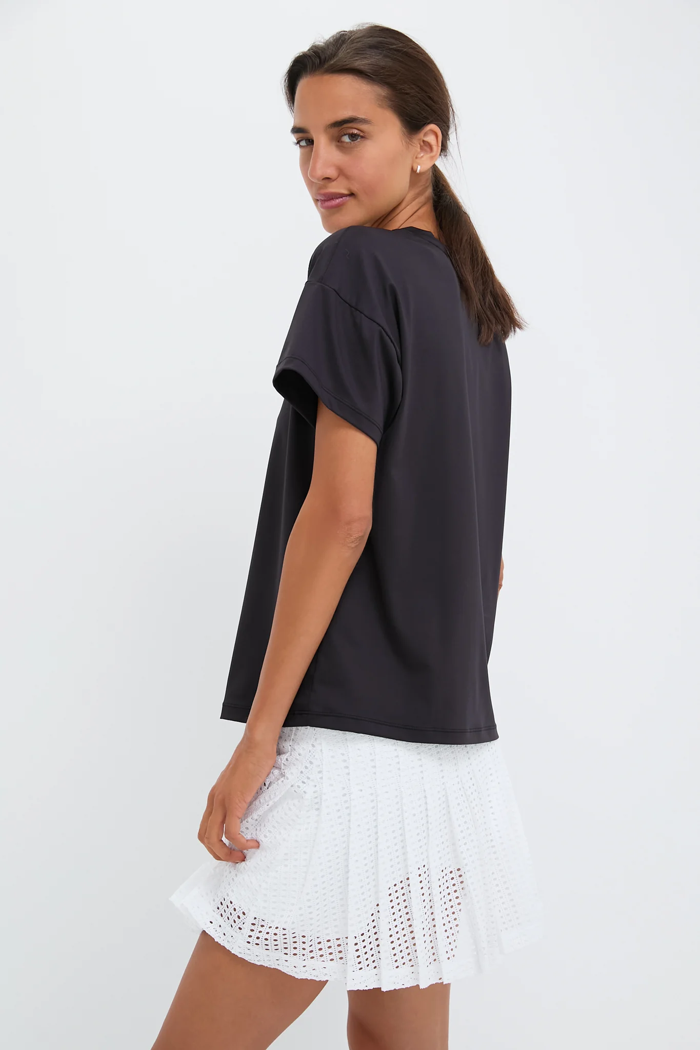 Black Short Sleeve Performance Jersey Ryan Boyfriend Tee - Image 3