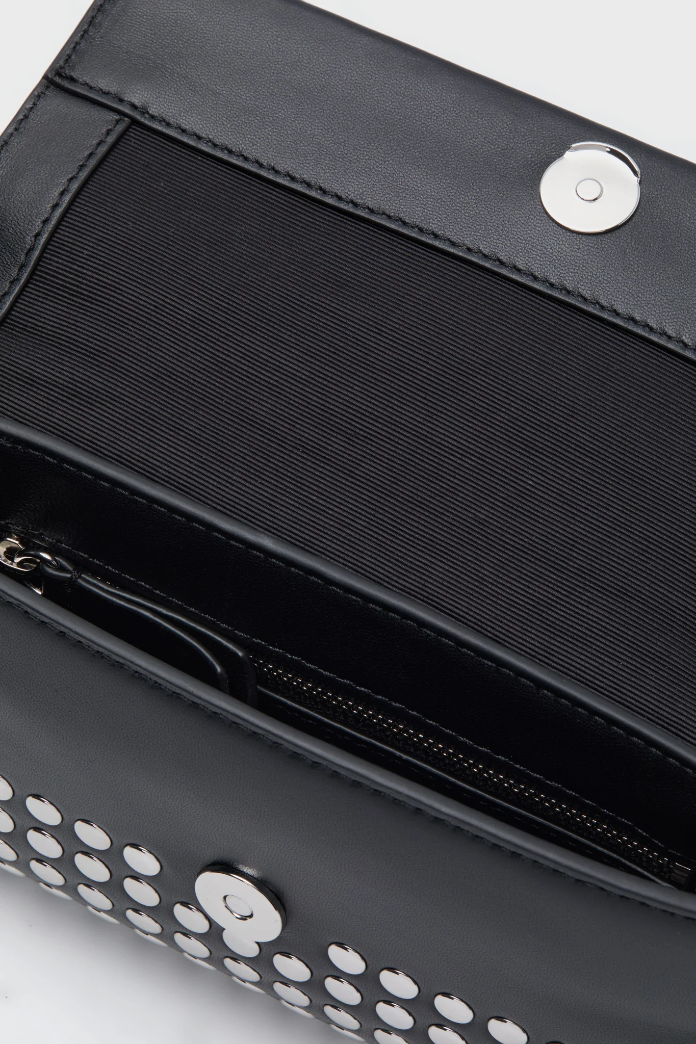 Black Silver Studded Charlee Clutch - Image 5