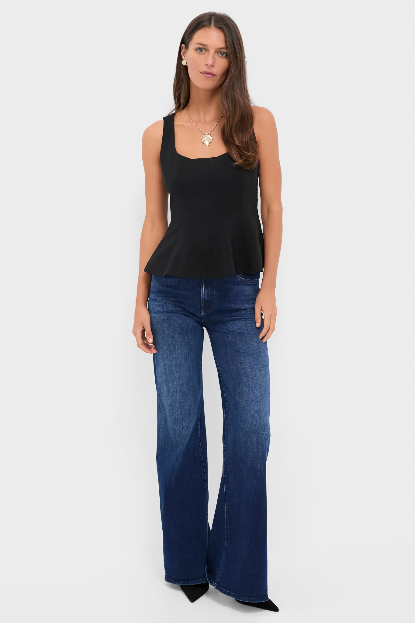 Black Sleeveless Decker Peplum Top - Image 6