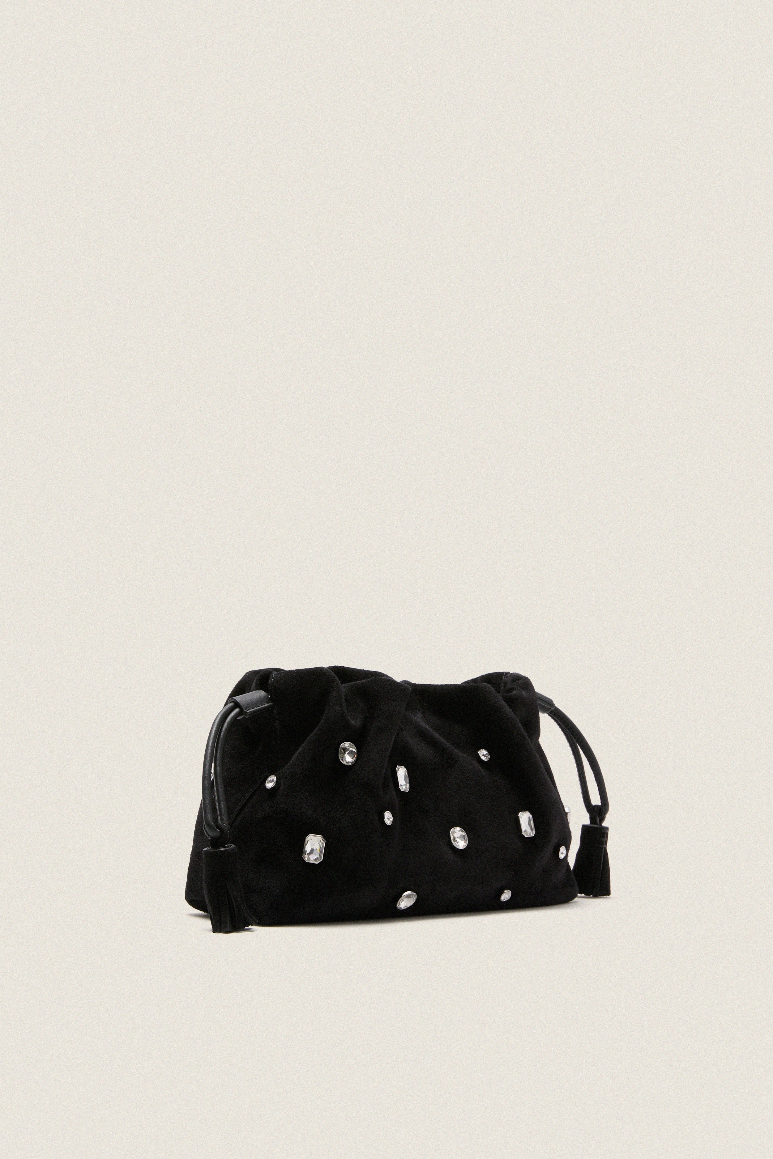 Black Small Crystal Stash Bag - Image 5