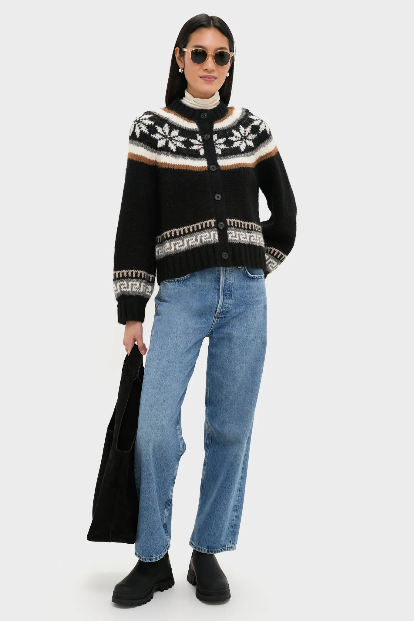 Black Snowflake Ice Rink Cardigan - Image 2