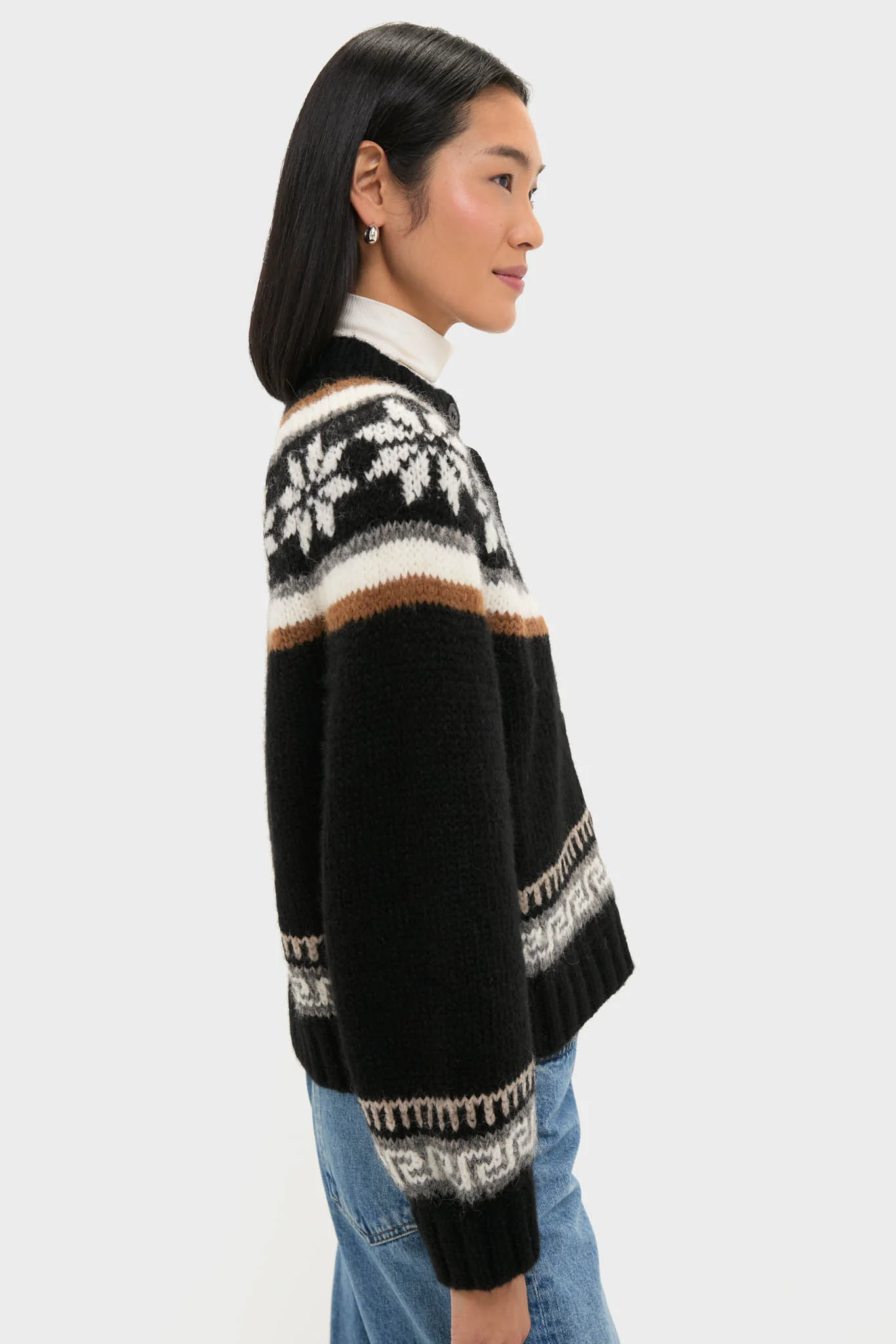Black Snowflake Ice Rink Cardigan - Image 3