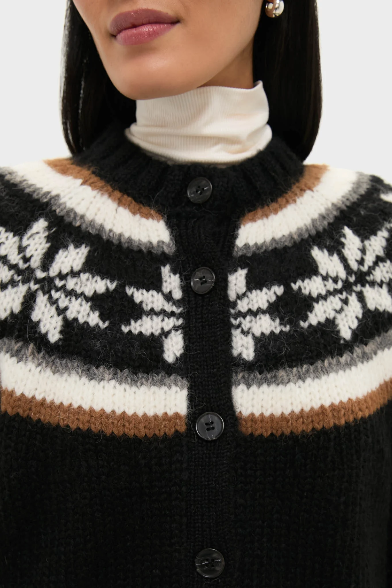 Black Snowflake Ice Rink Cardigan - Image 5