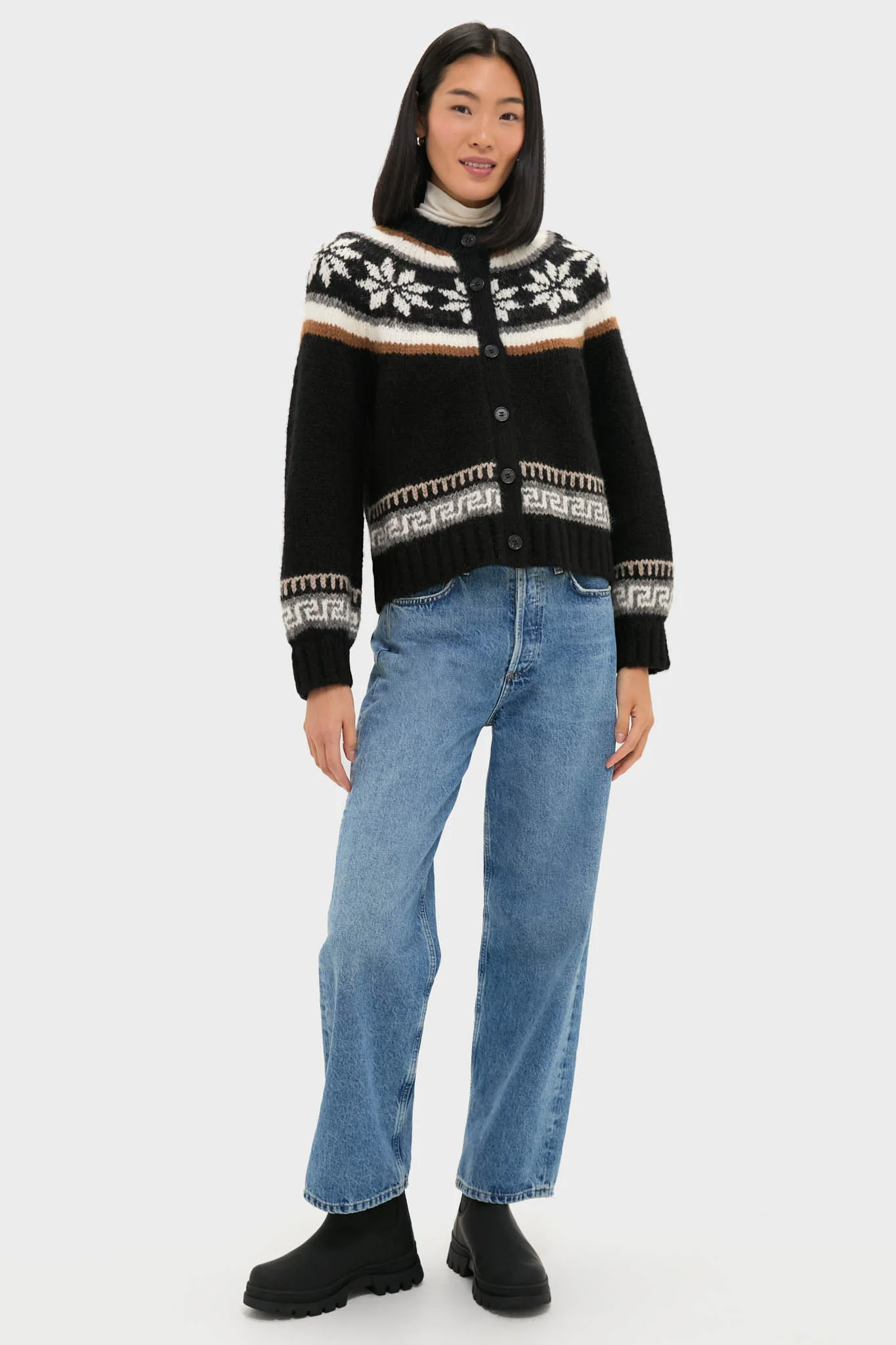 Black Snowflake Ice Rink Cardigan - Image 6