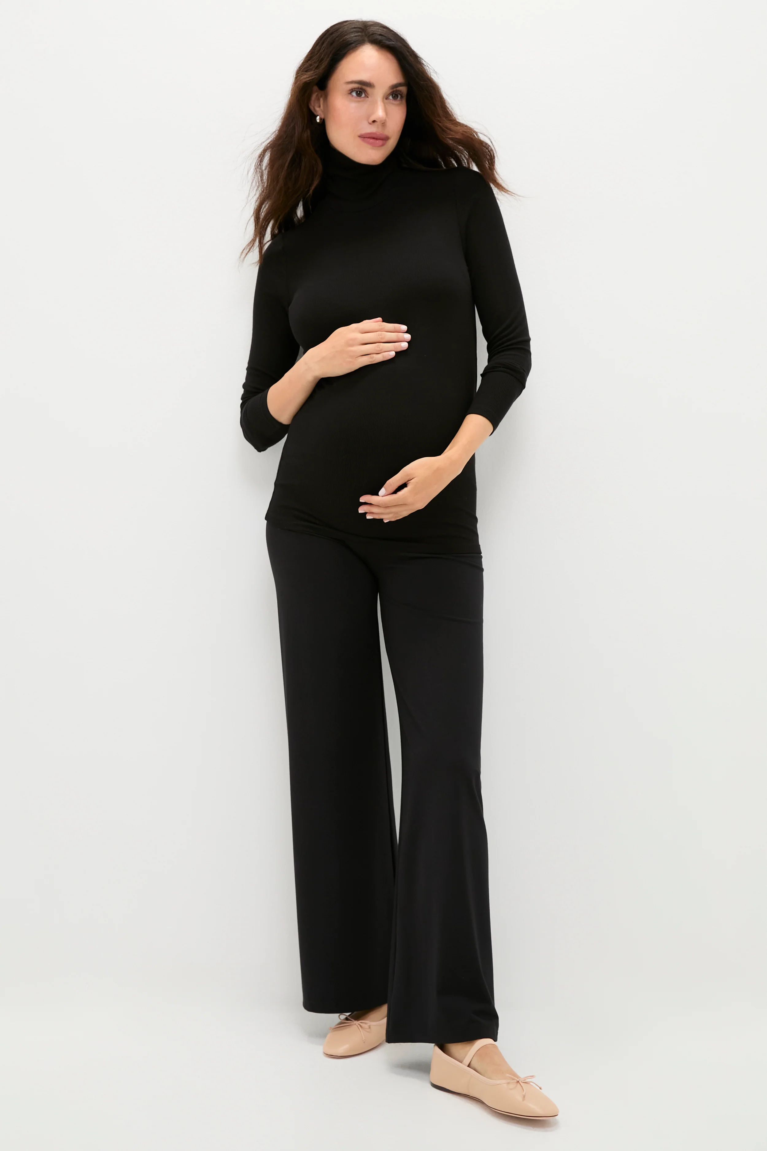 Black Softest Rib Turtleneck - Image 2